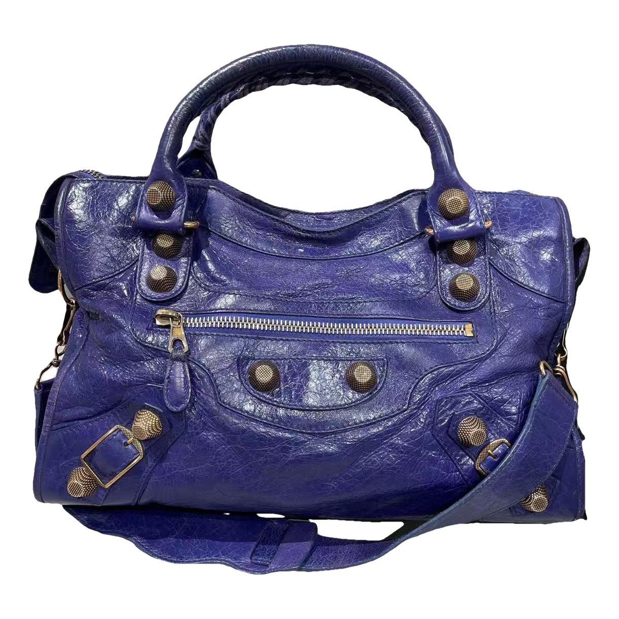 City leather handbag