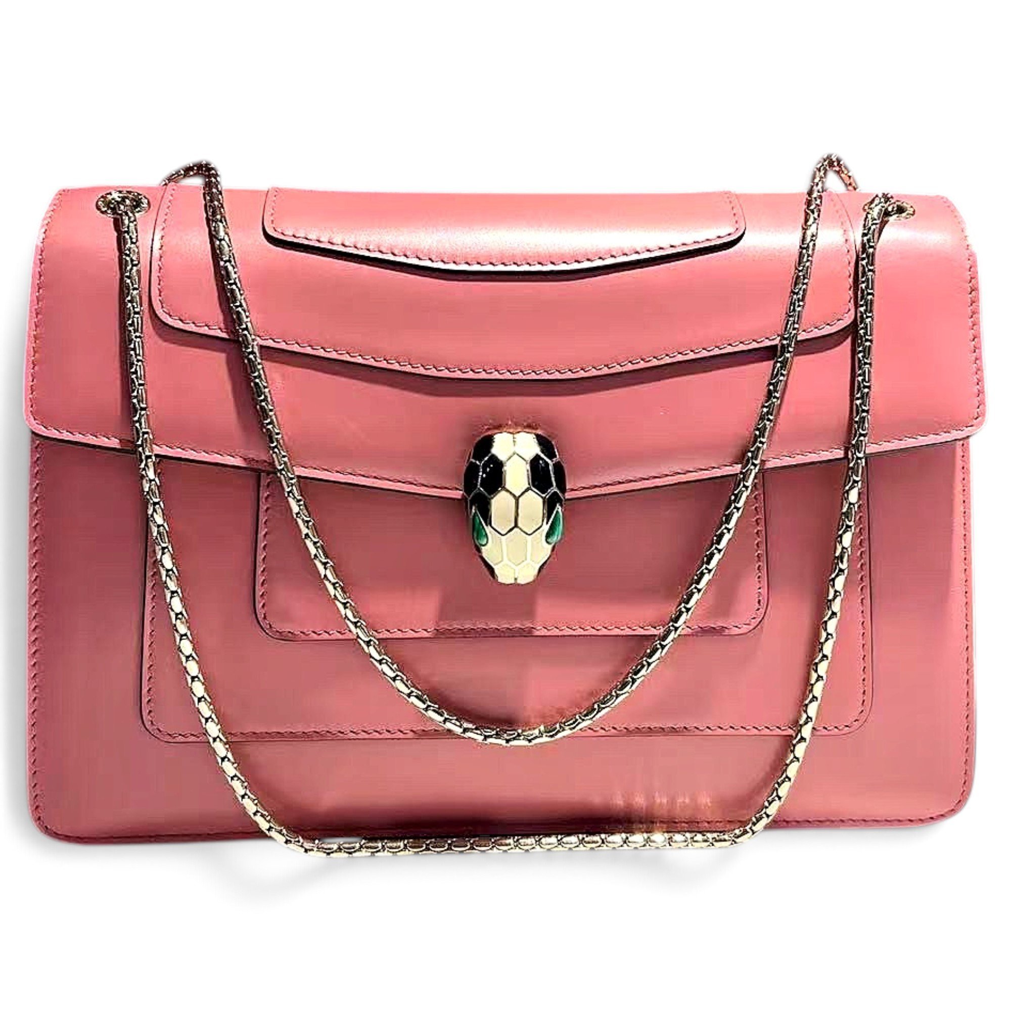 Serpenti leather handbag