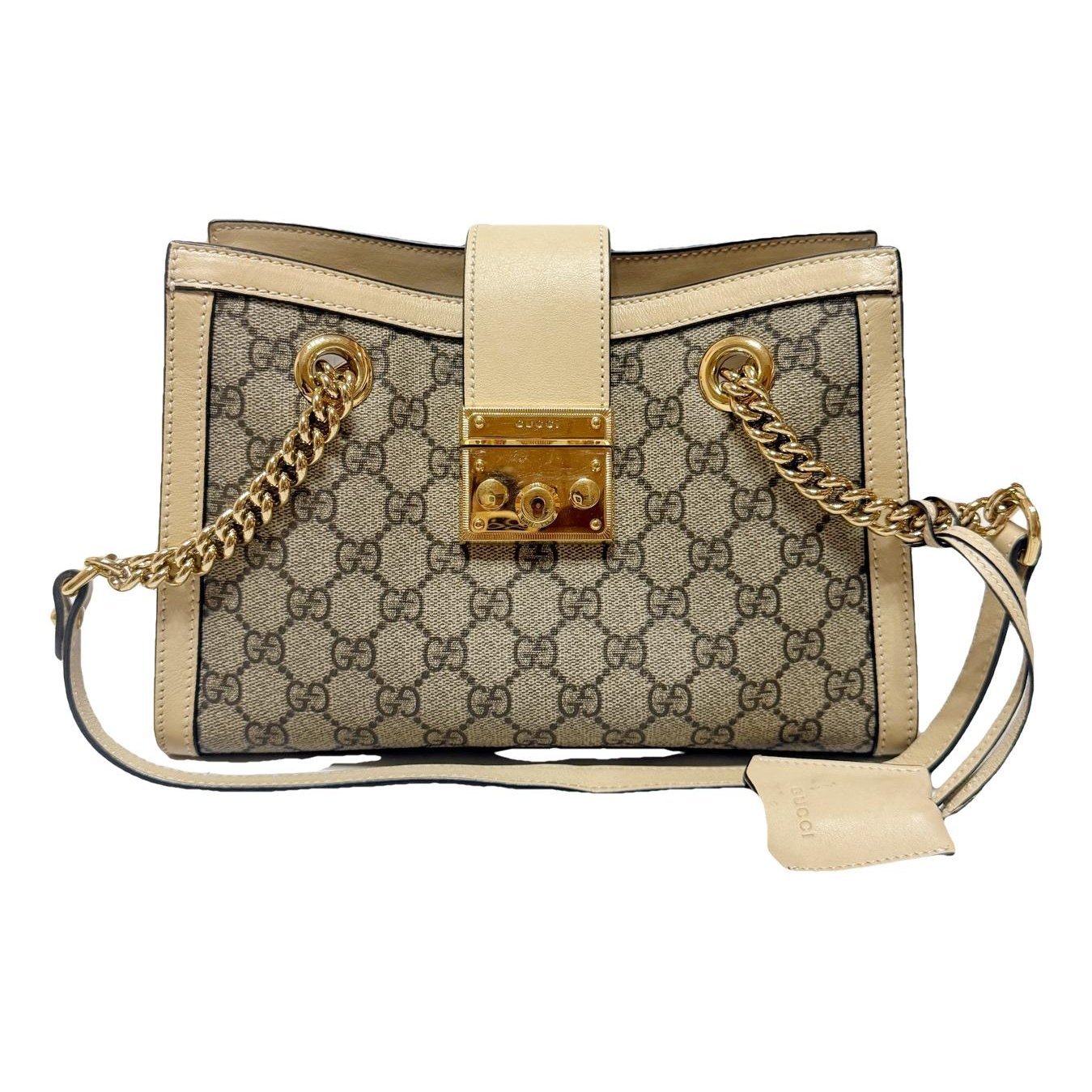 Padlock leather handbag