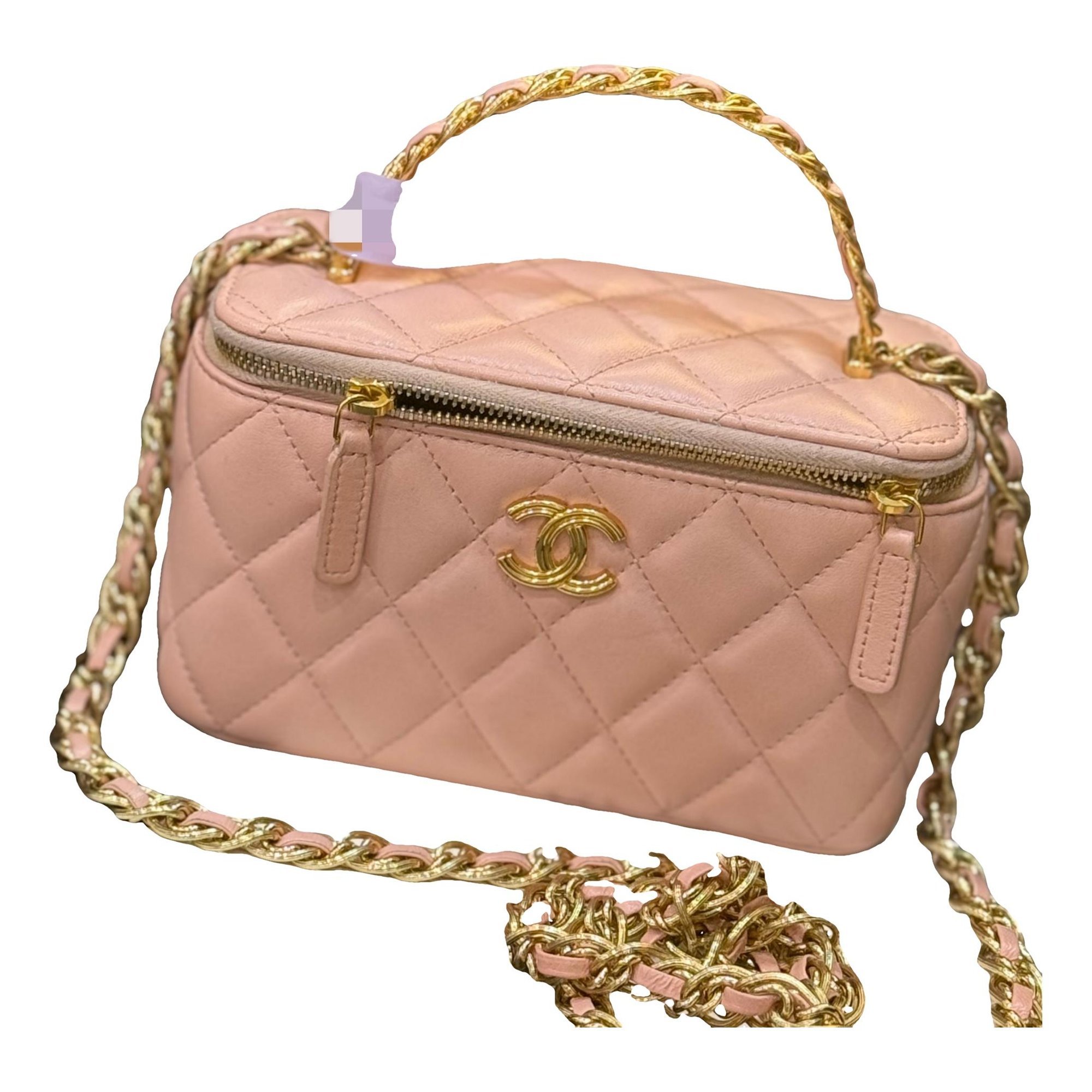 Vanity leather handbag