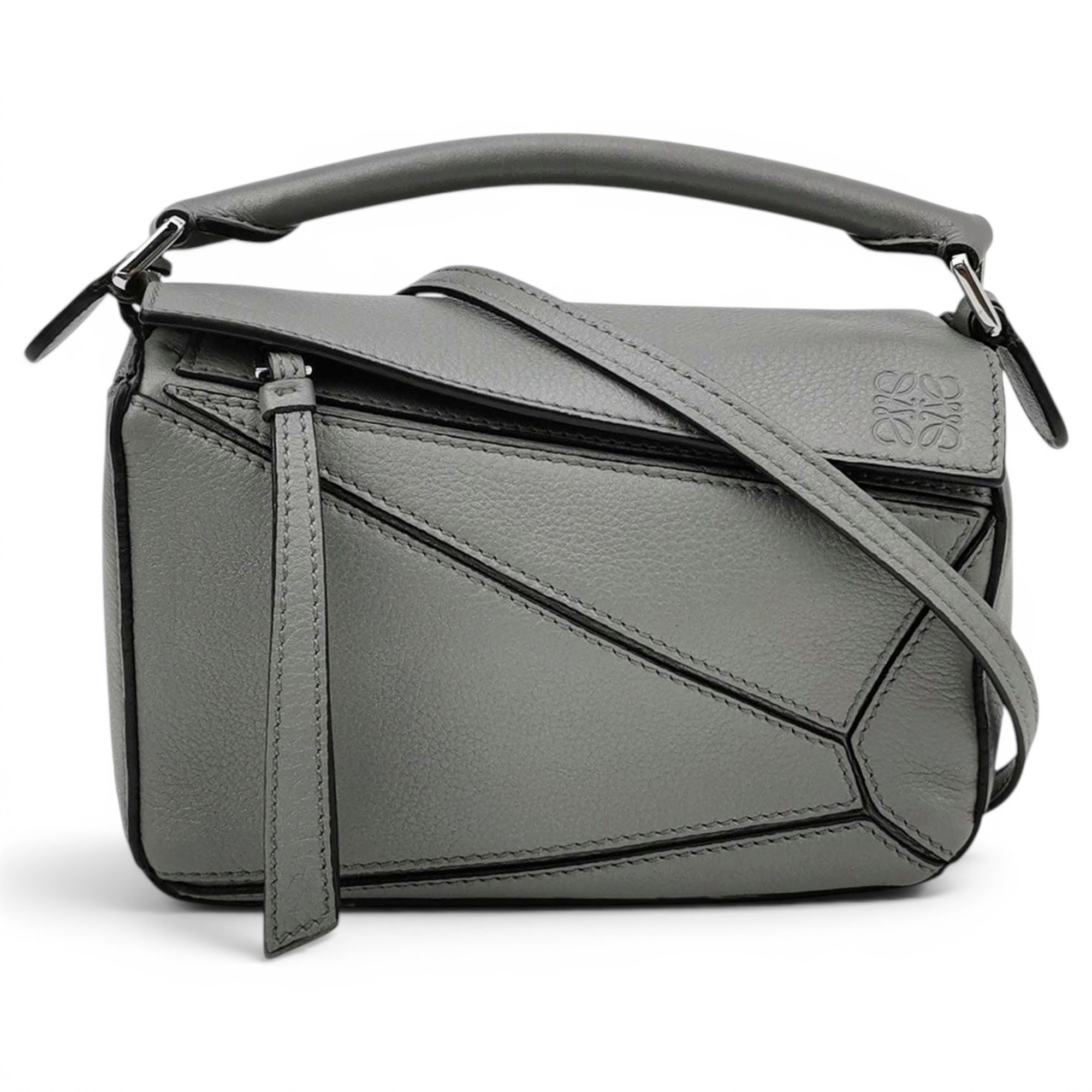 Puzzle leather handbag