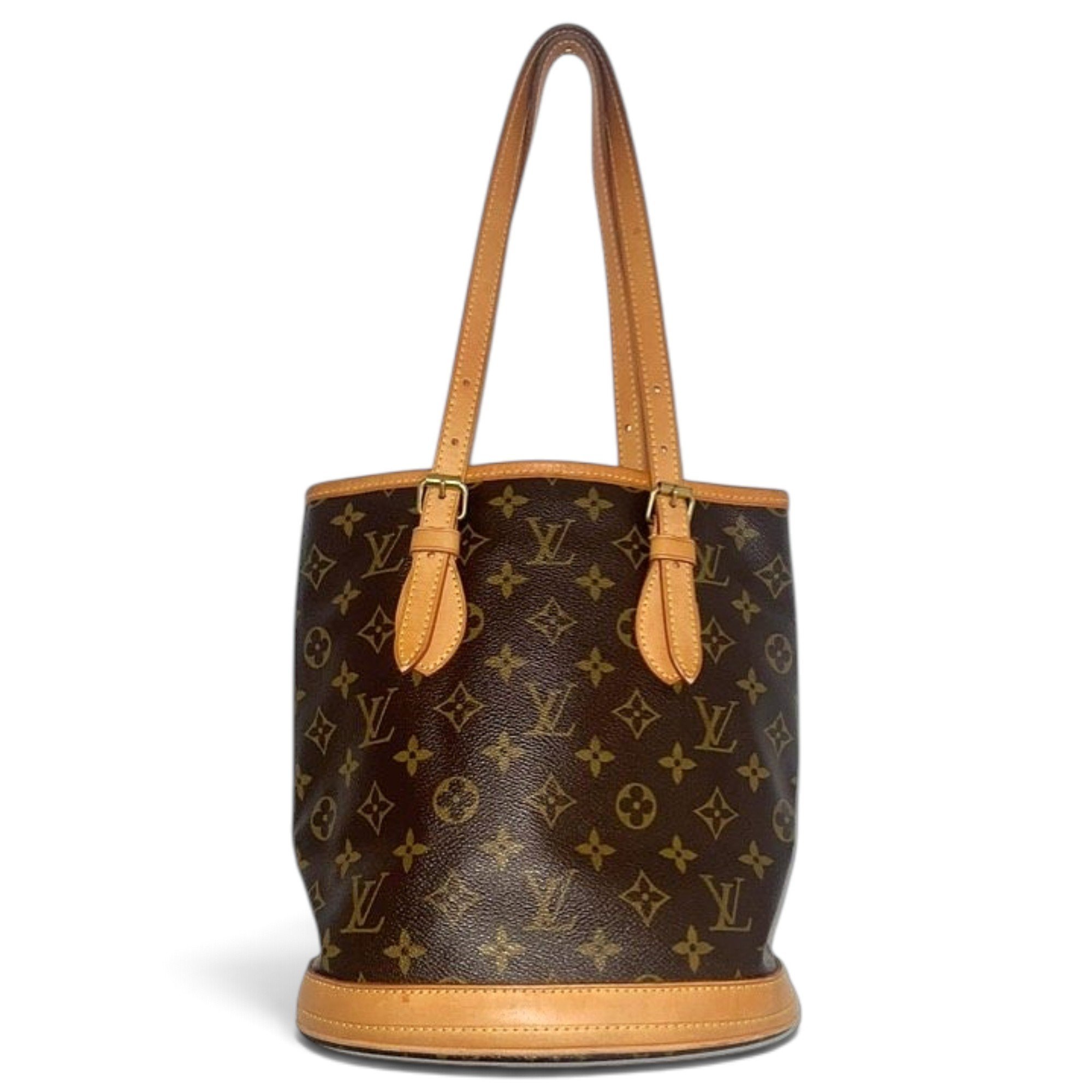 Bucket leather handbag