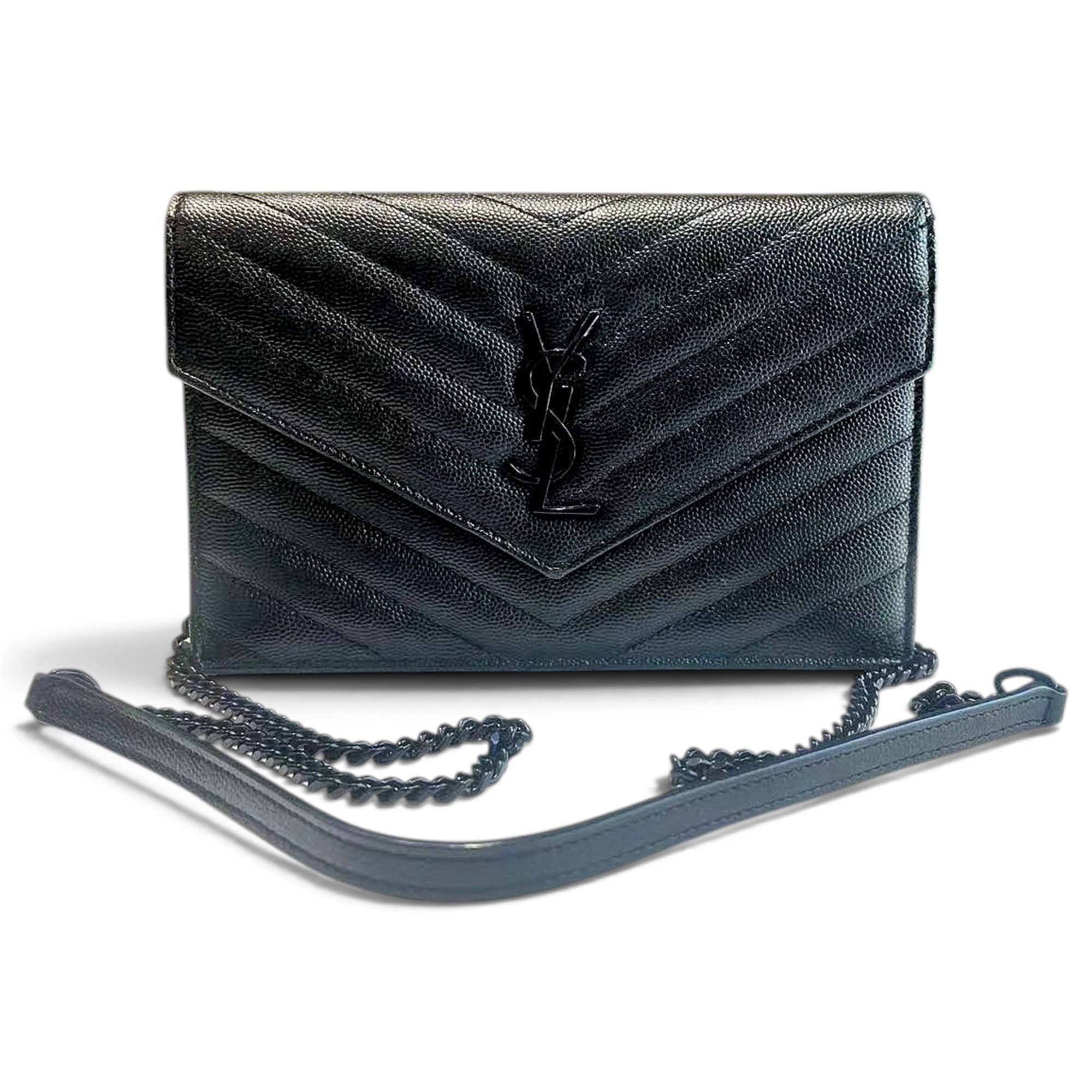 Envelope leather handbag