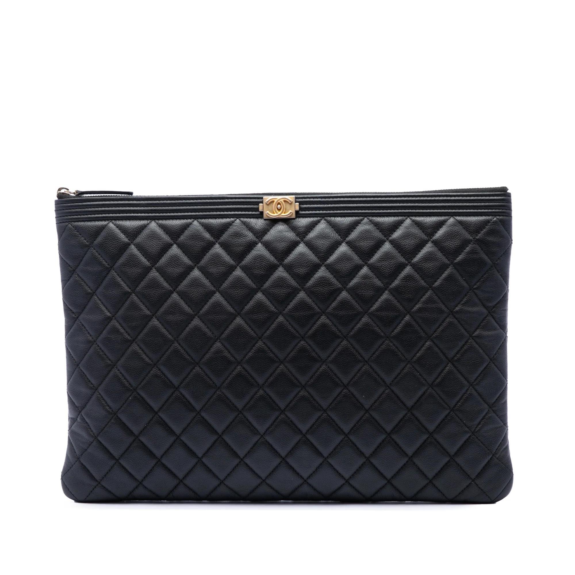Boy leather clutch bag
