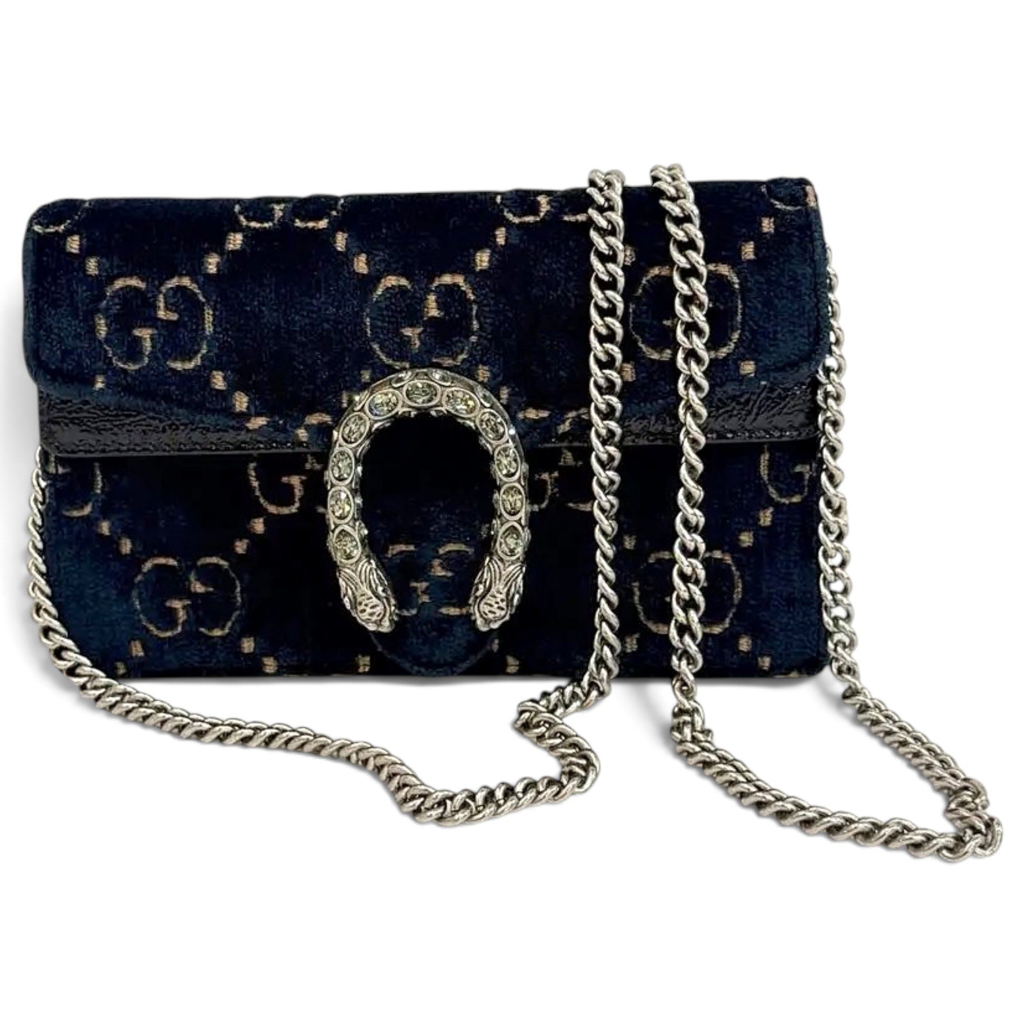 Dionysus Super Mini velvet crossbody bag