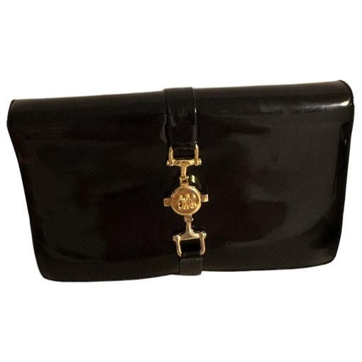 Patent leather clutch bag