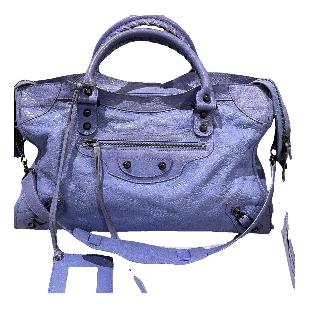 City leather handbag
