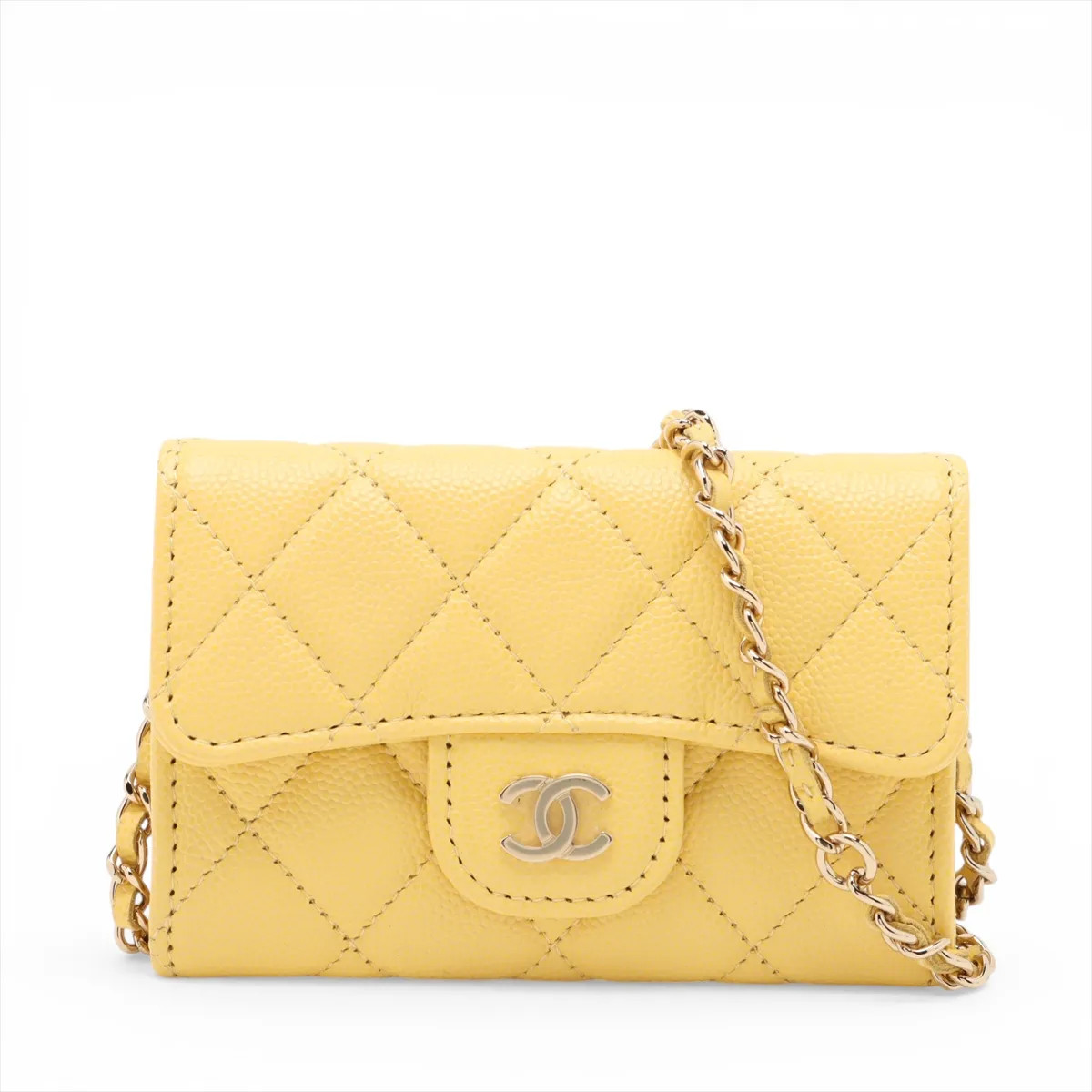 Chanel Matelasse Caviar Skin Belt Bag Yellow Gold Metal Fittings 31st AP1983