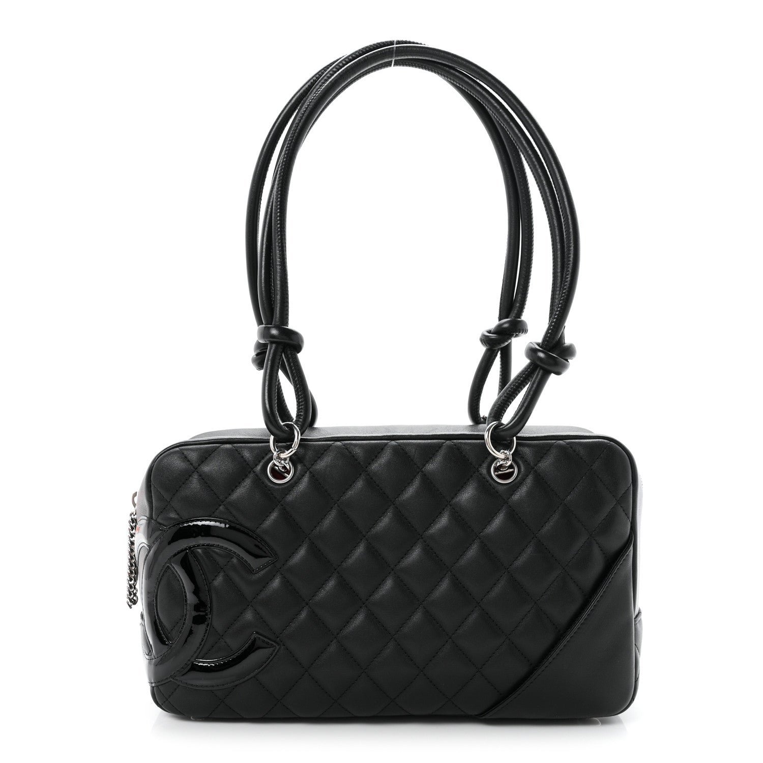 Chanel Calfskin Quilted Large Cambon Bowler Black