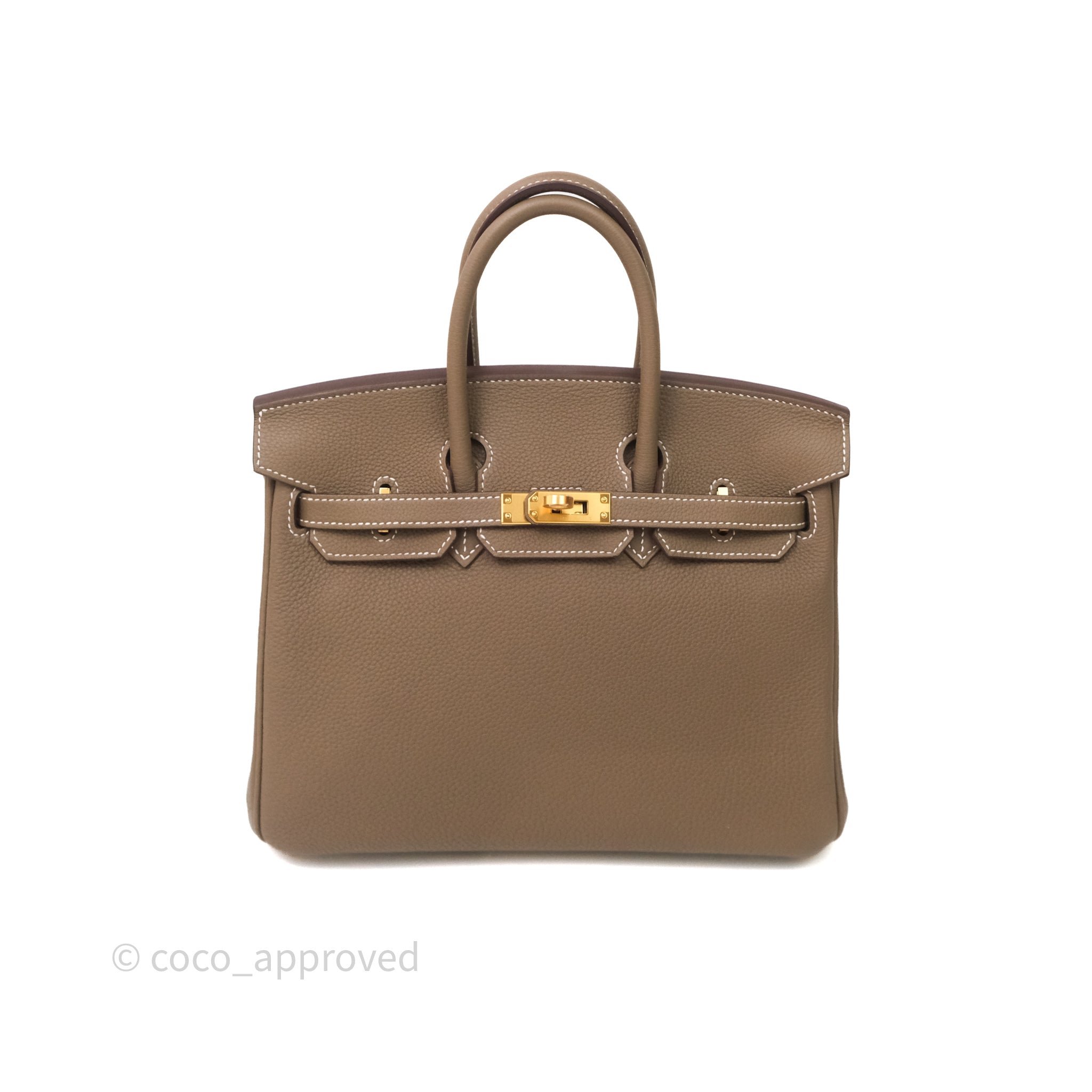 Hermes Birkin 25 Etoupe 18 Togo Gold Hardware