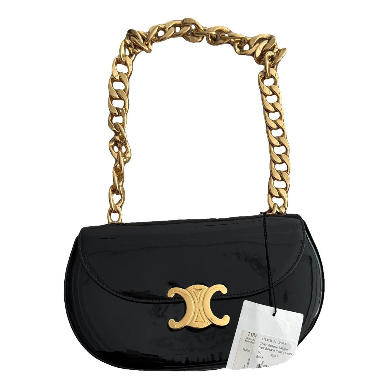 Patent leather handbag