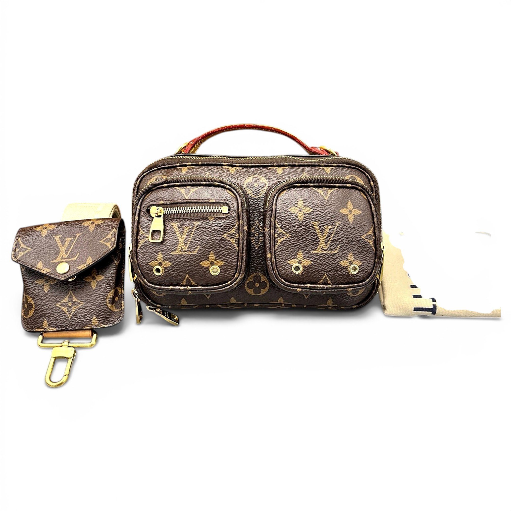 Croisé Utility leather handbag