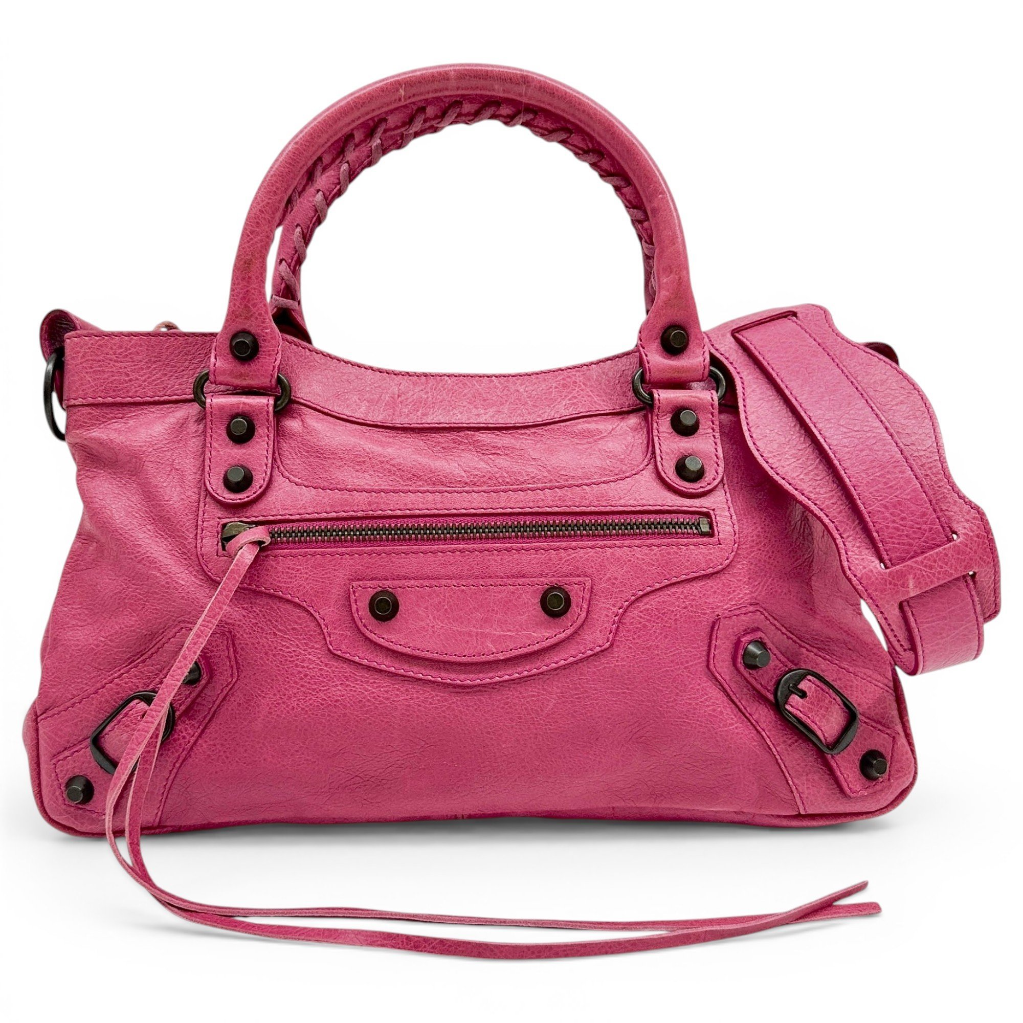 First leather handbag