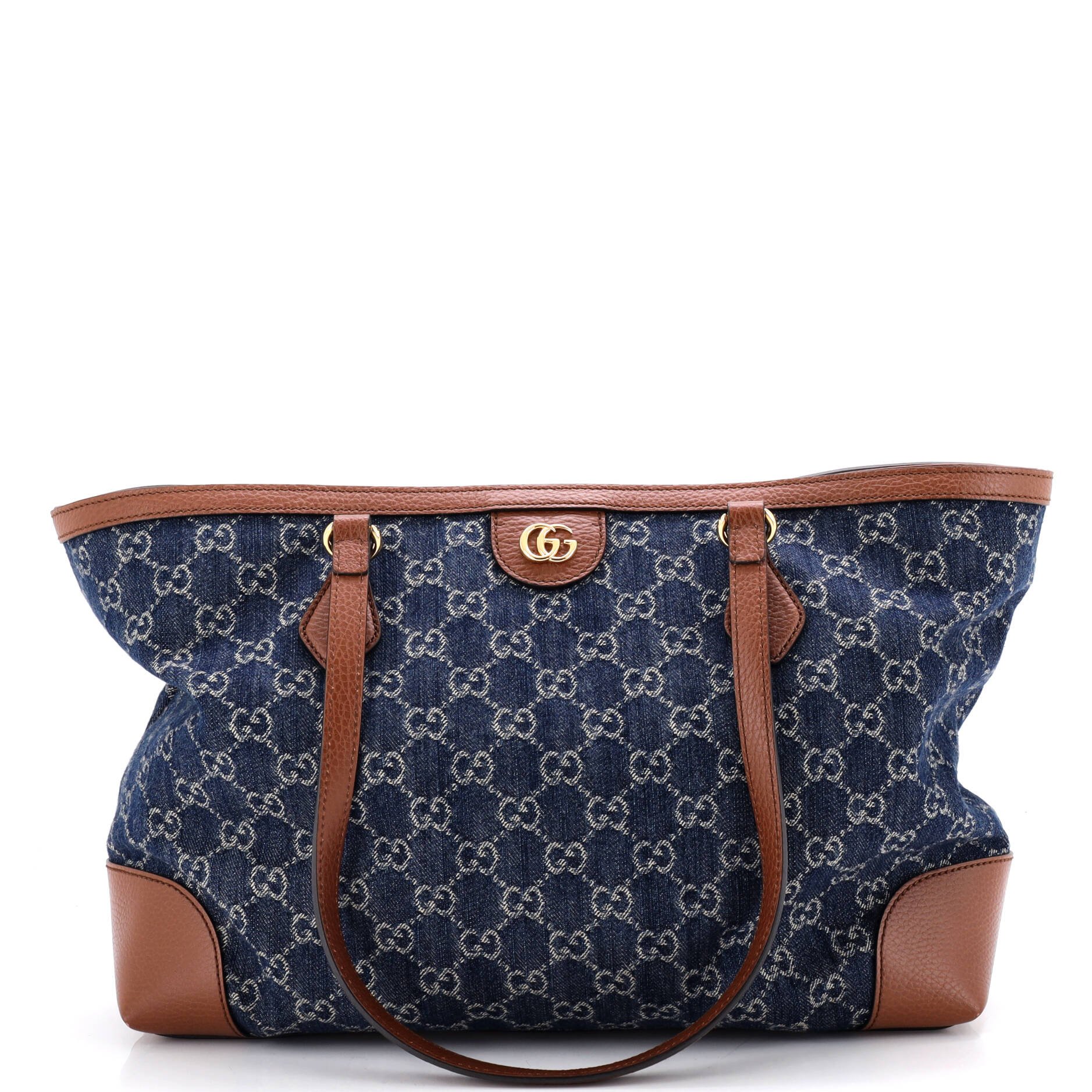 Ophidia Shopping Tote GG Denim Medium