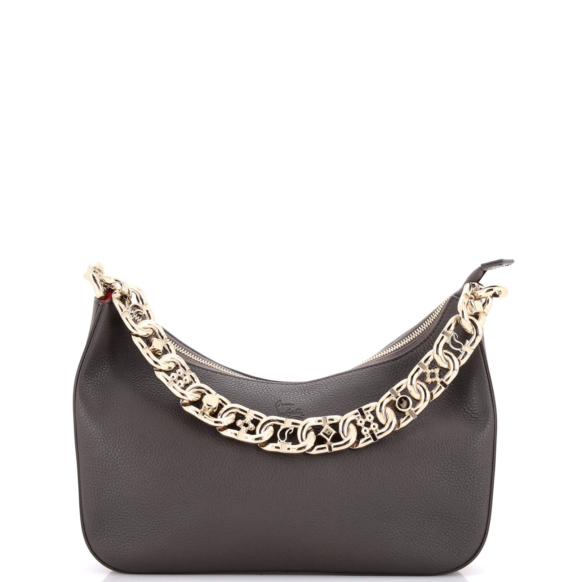 Christian Louboutin Loubila Chain Shoulder Bag Leather Large