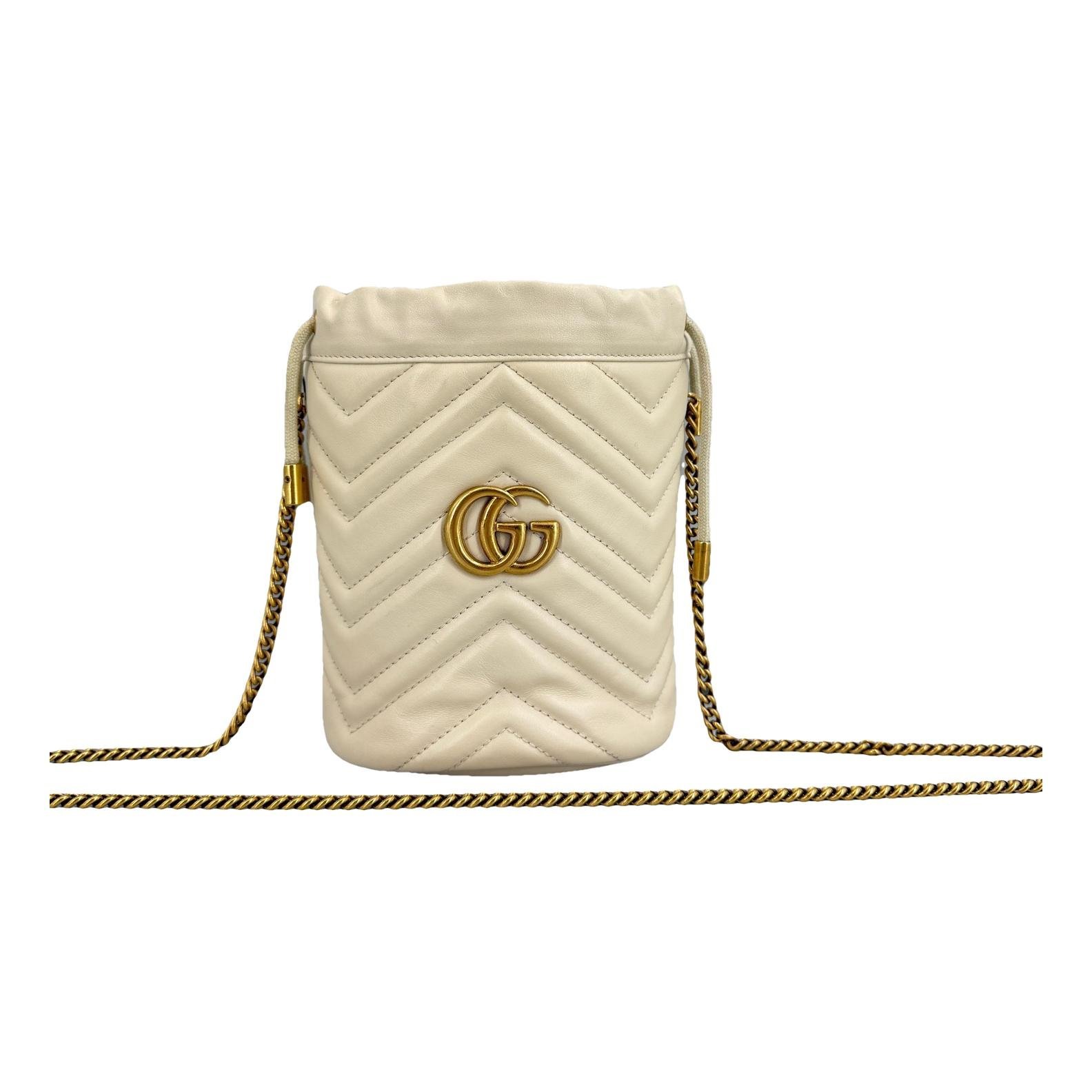 GG Marmont Chain Bucket leather handbag