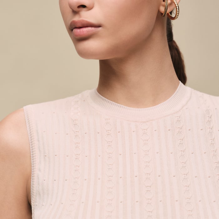 Rose Palomino Sleeveless Sweater