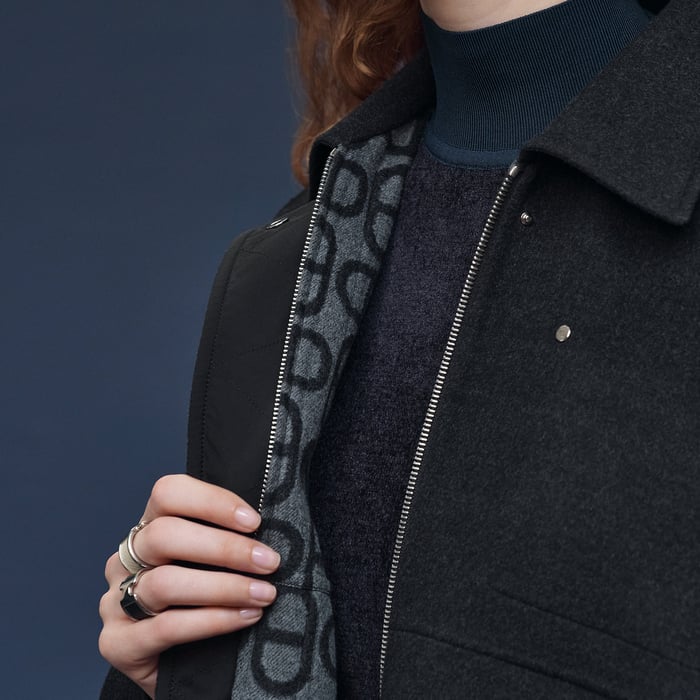 Gris Obscur "Chaine d'Ancre" Short Coat