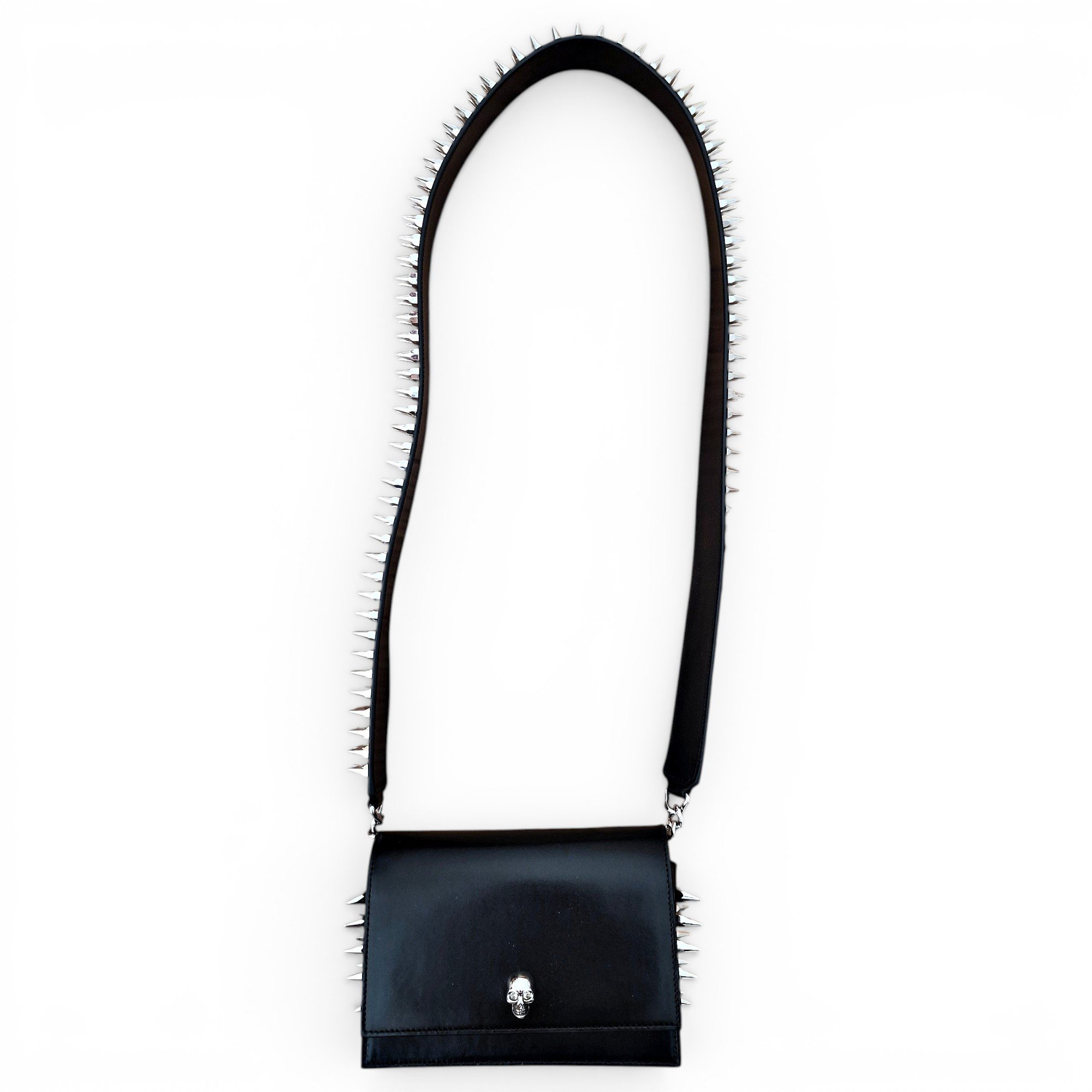 Leather clutch bag