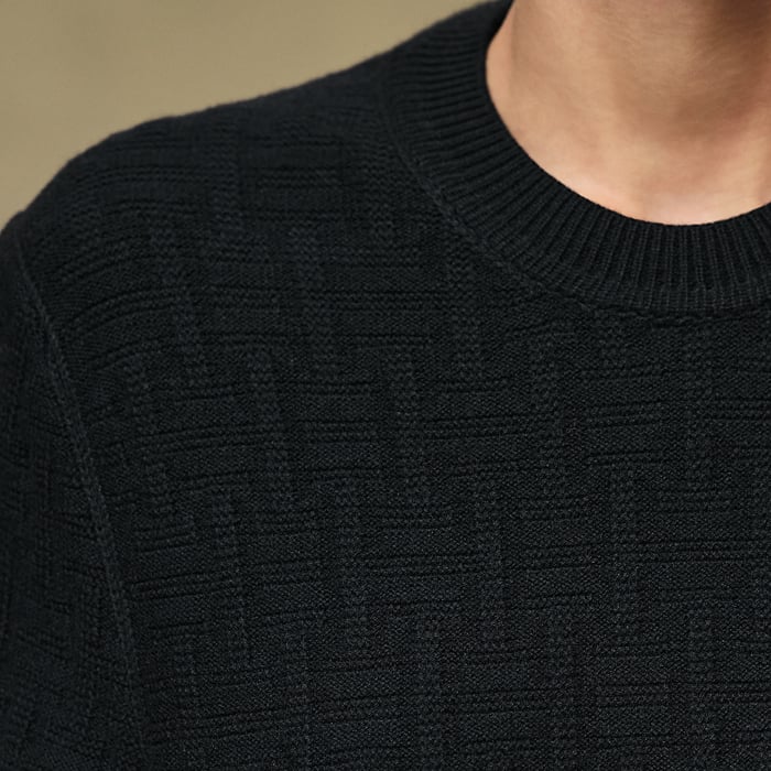Noir "H Voyage" Long-sleeve Sweater