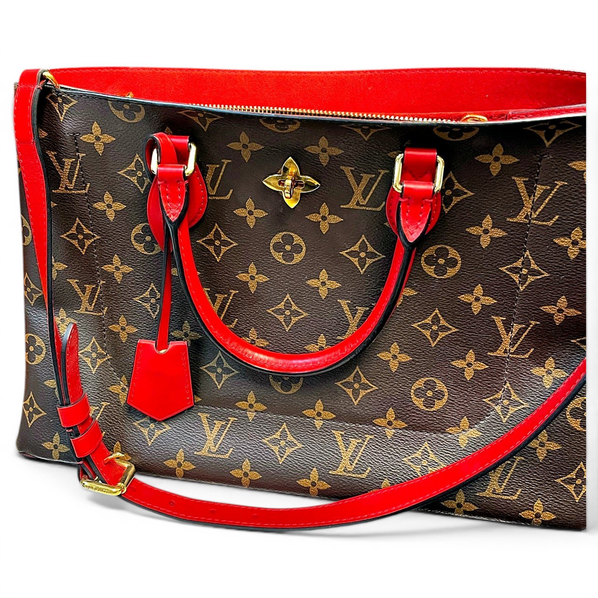 Flower Tote leather tote