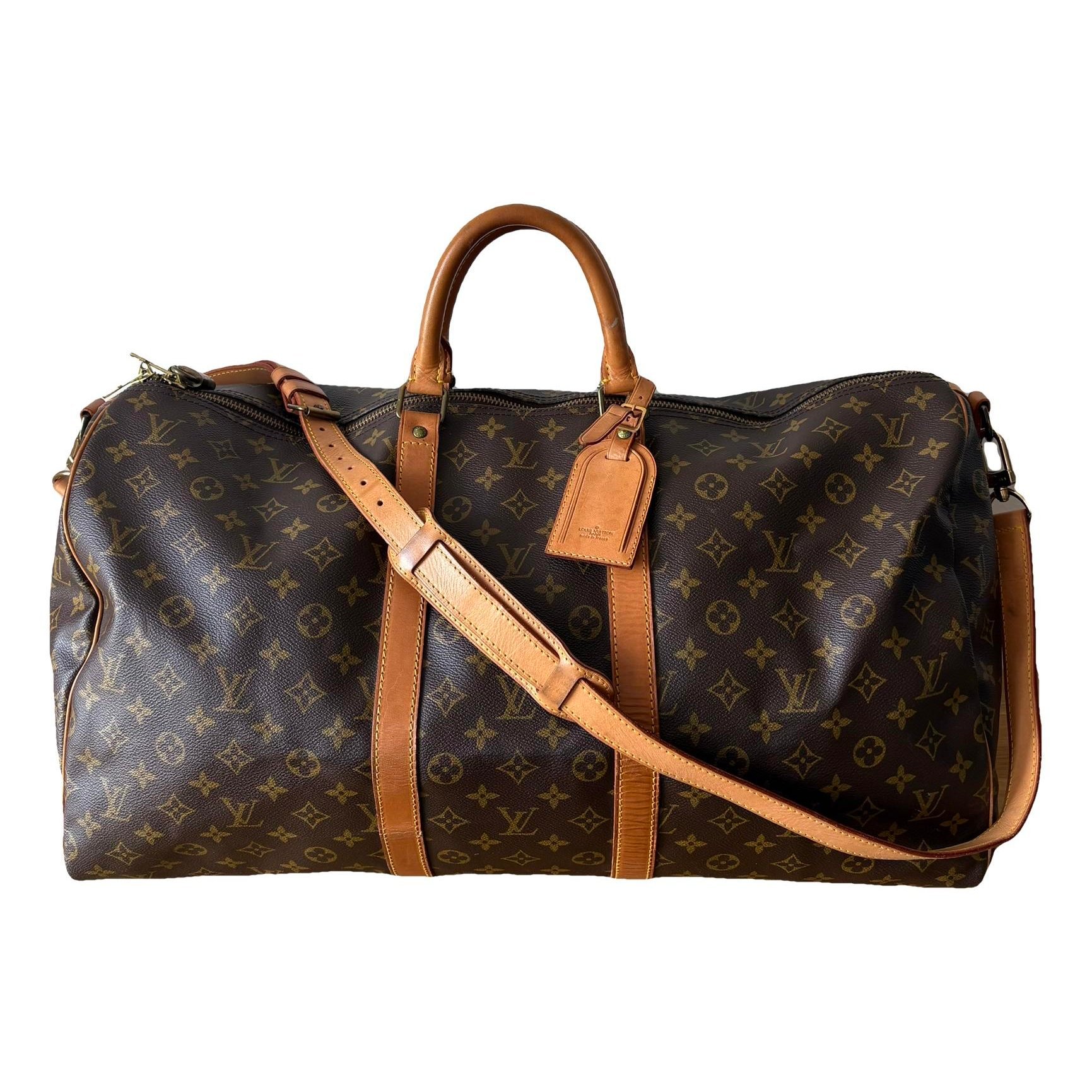 Keepall leather travel bag