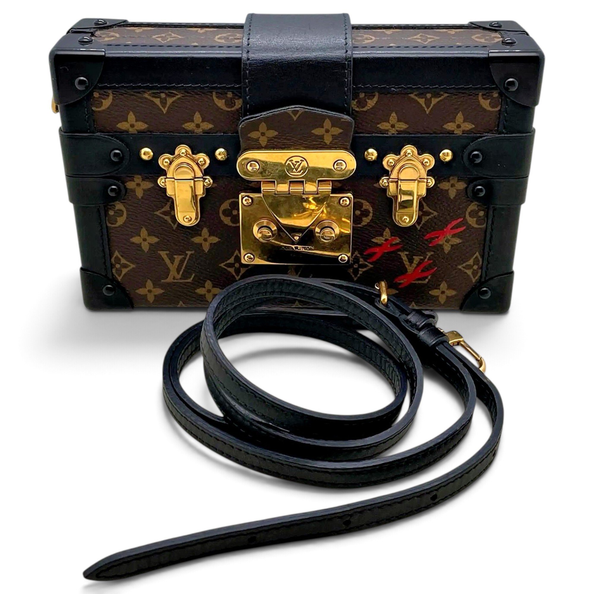 Petite Malle leather crossbody bag