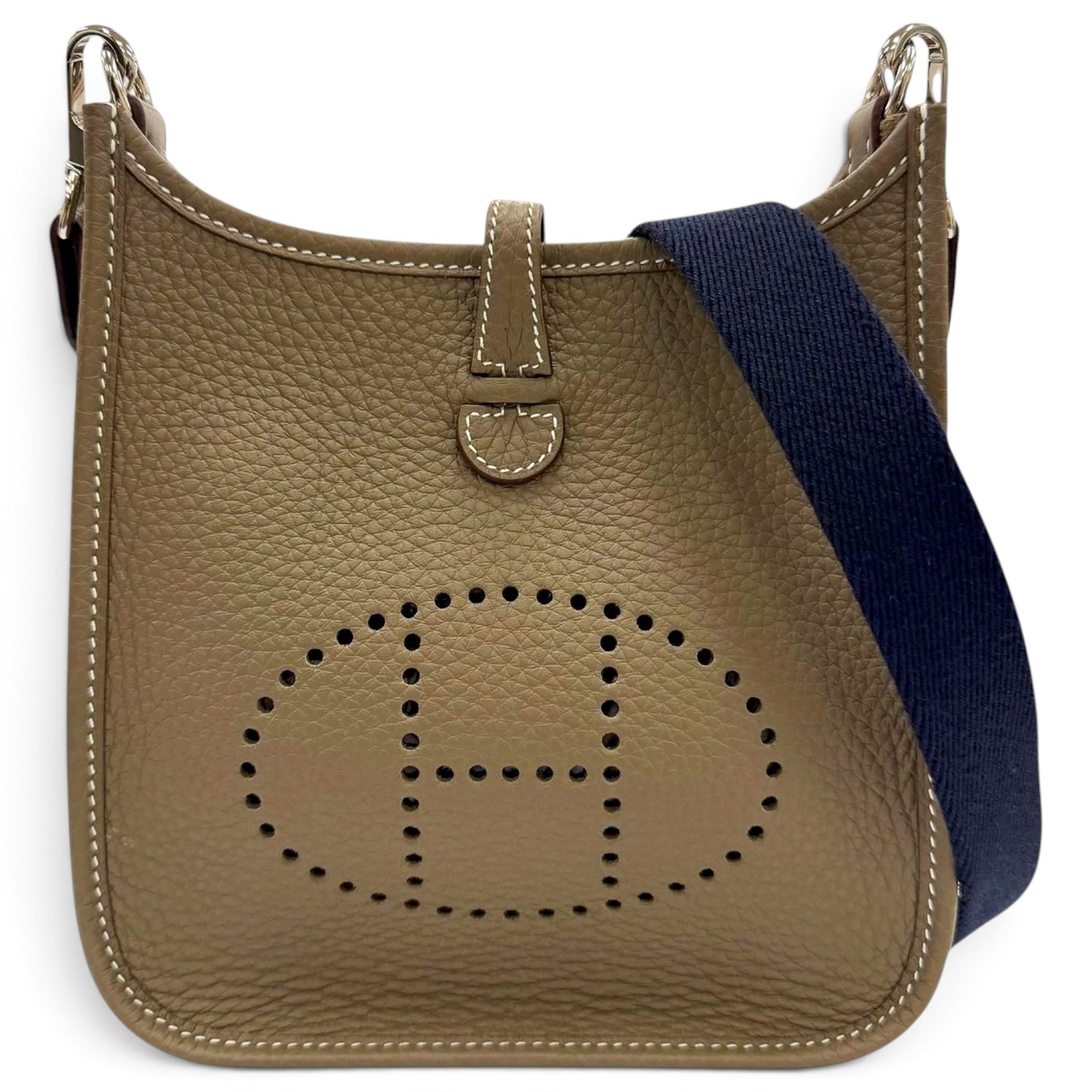 Hermes Evelyne Handbag Clemence Leather 2025