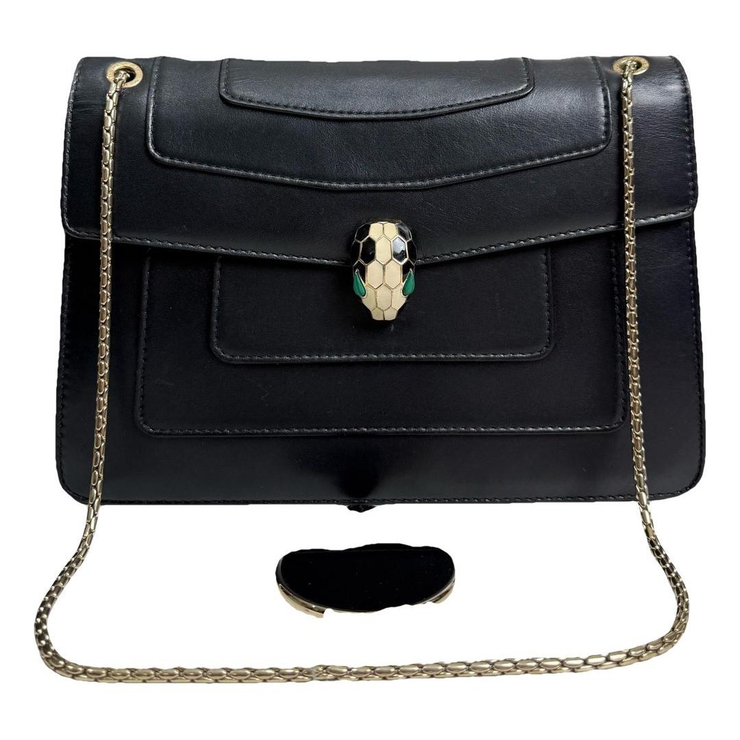 Serpenti leather handbag