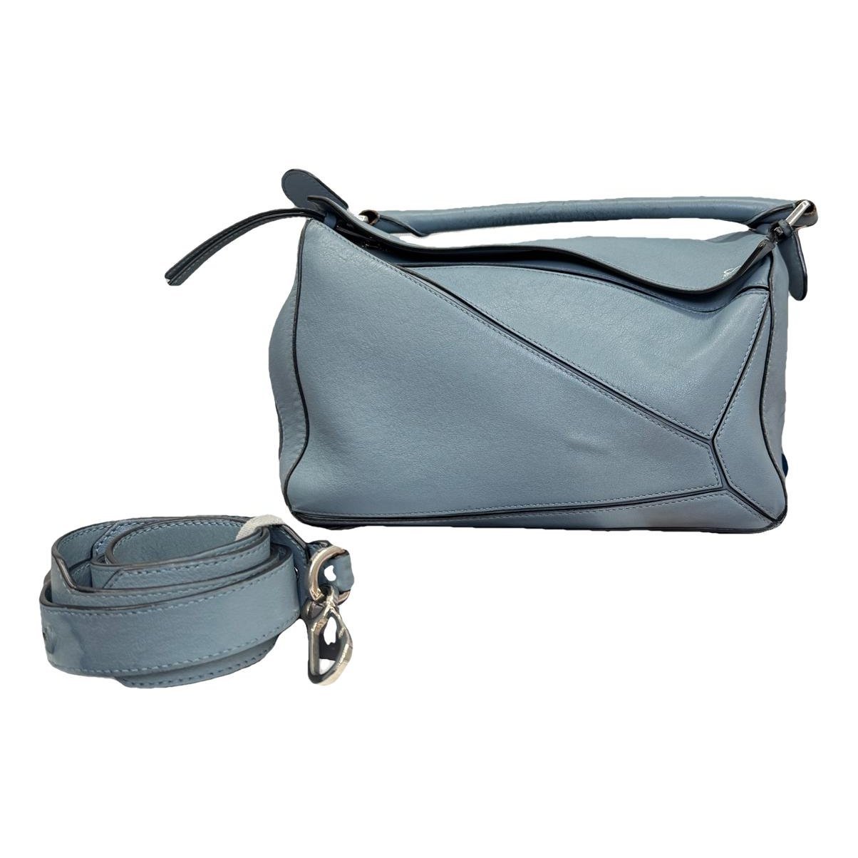 Puzzle leather handbag