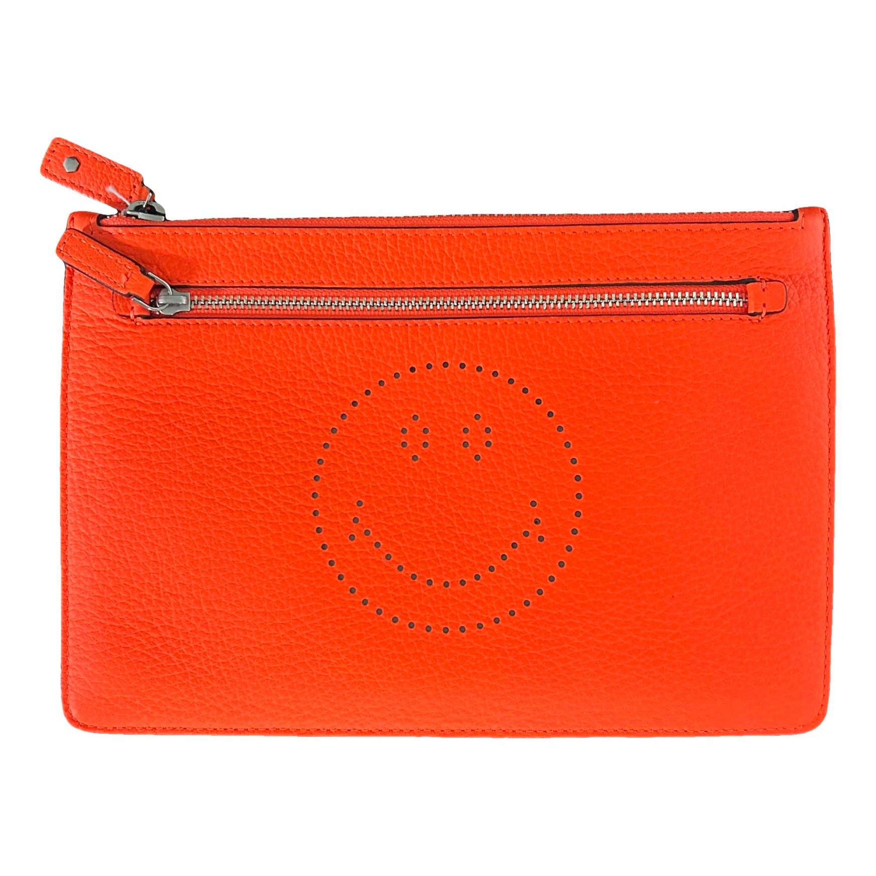 Leather clutch bag
