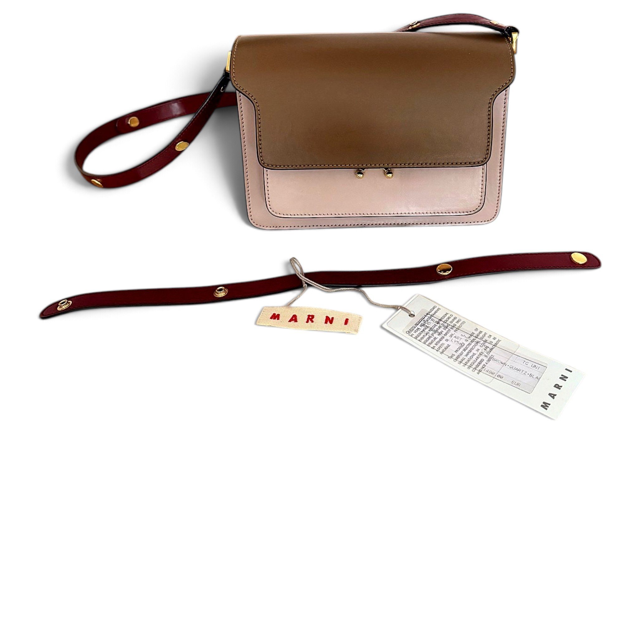 Marni Trunk leather crossbody bag