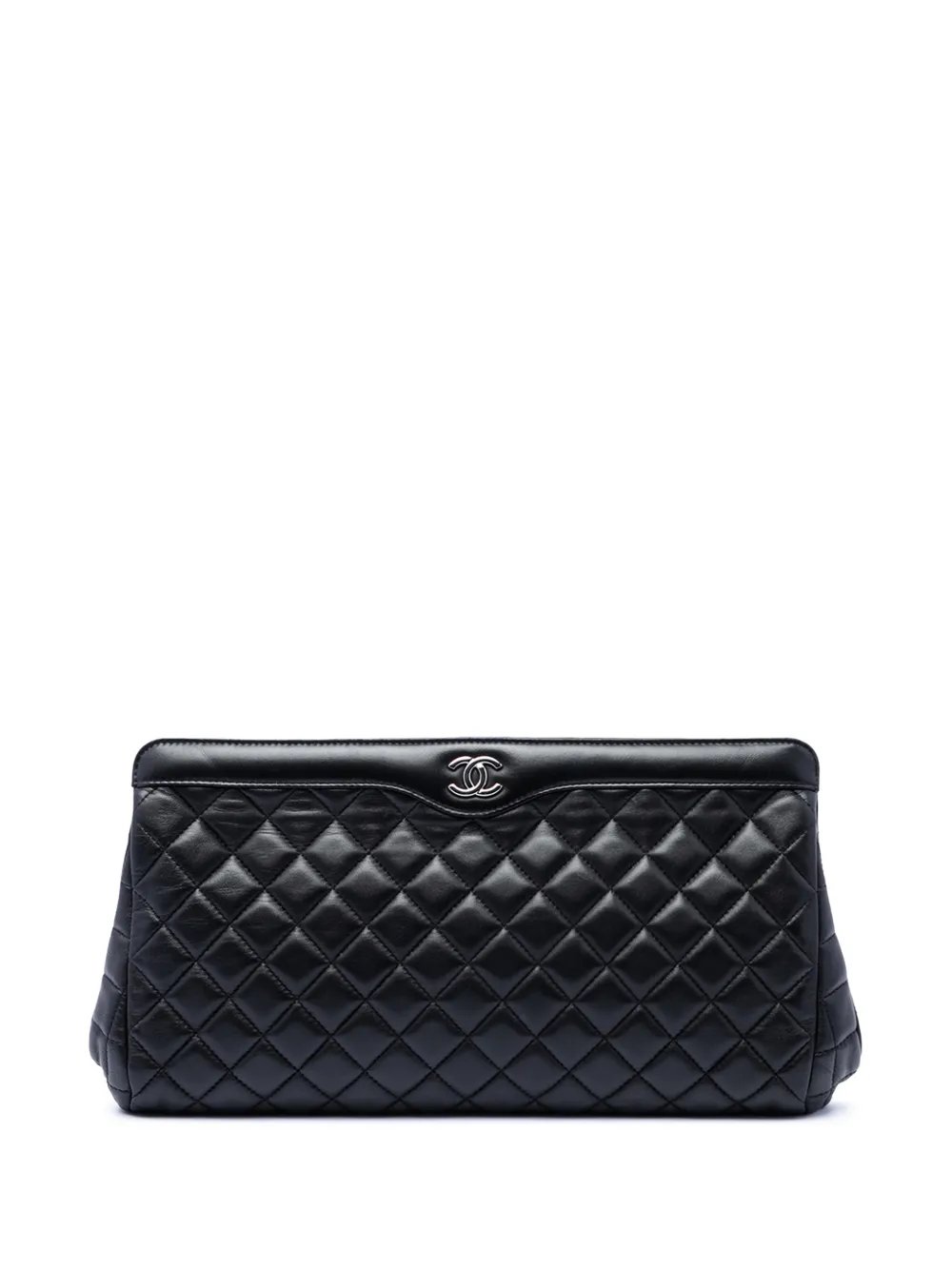 2015-2016 CC Quilted Lambskin Frame clutch bag