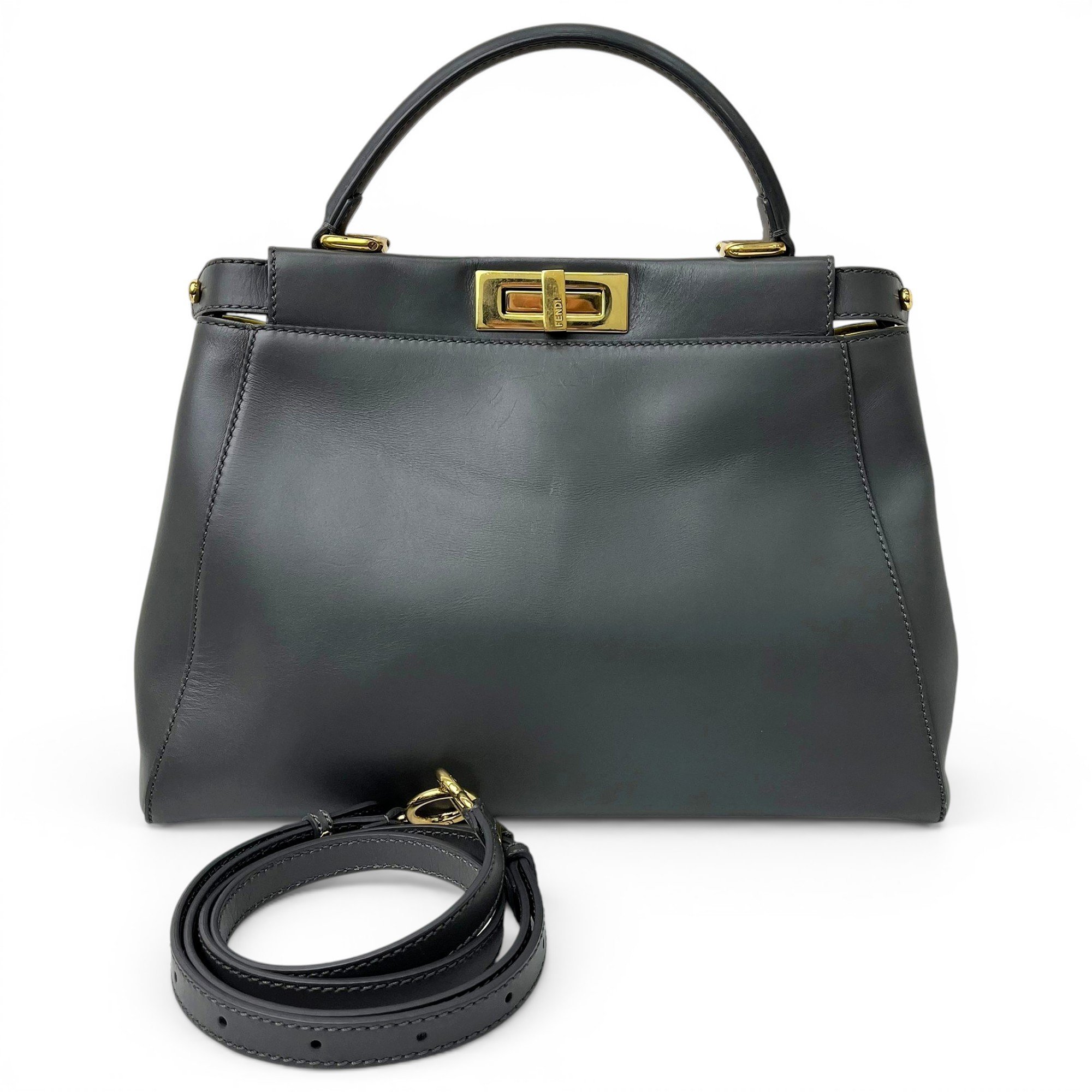 Peekaboo leather handbag