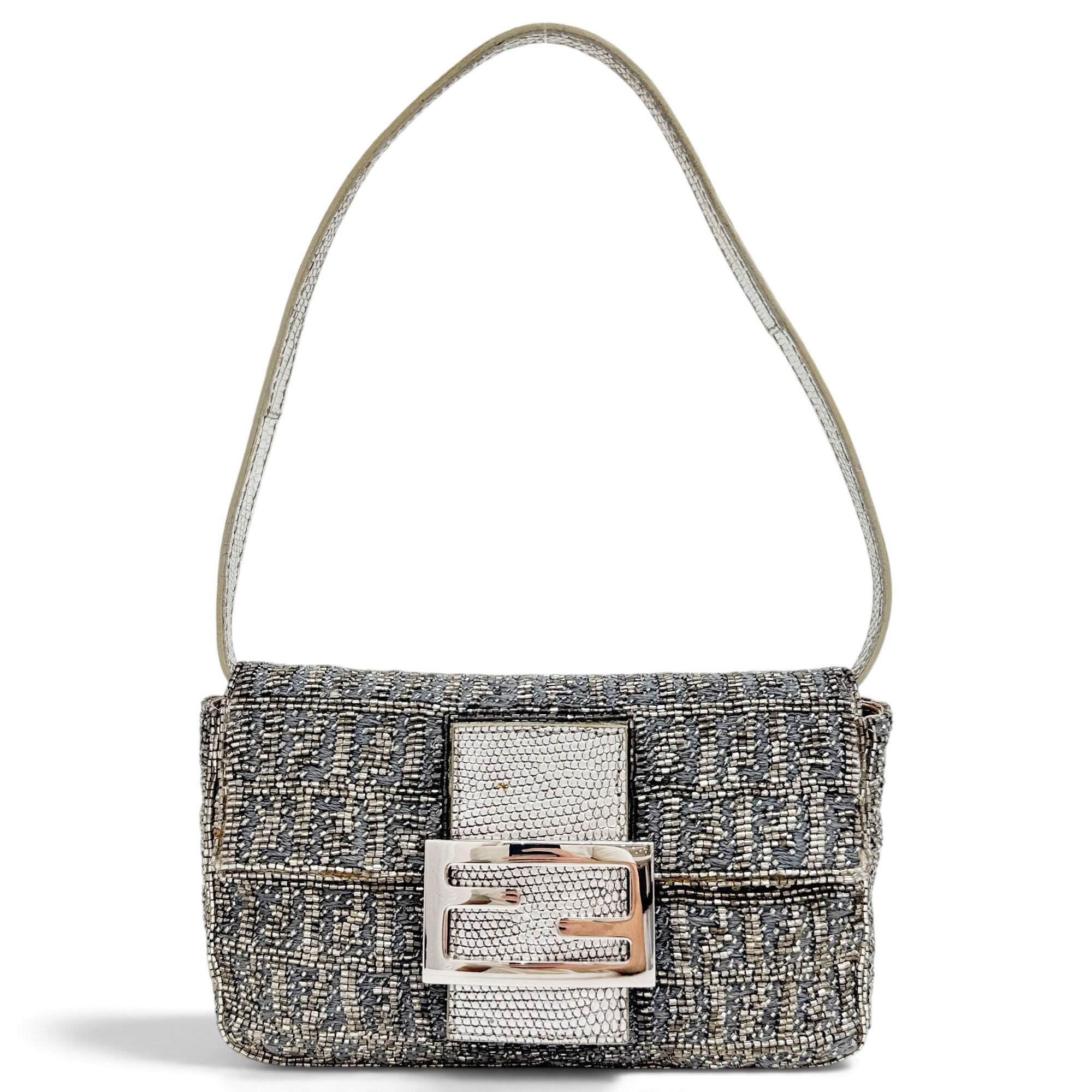 Baguette glitter mini bag