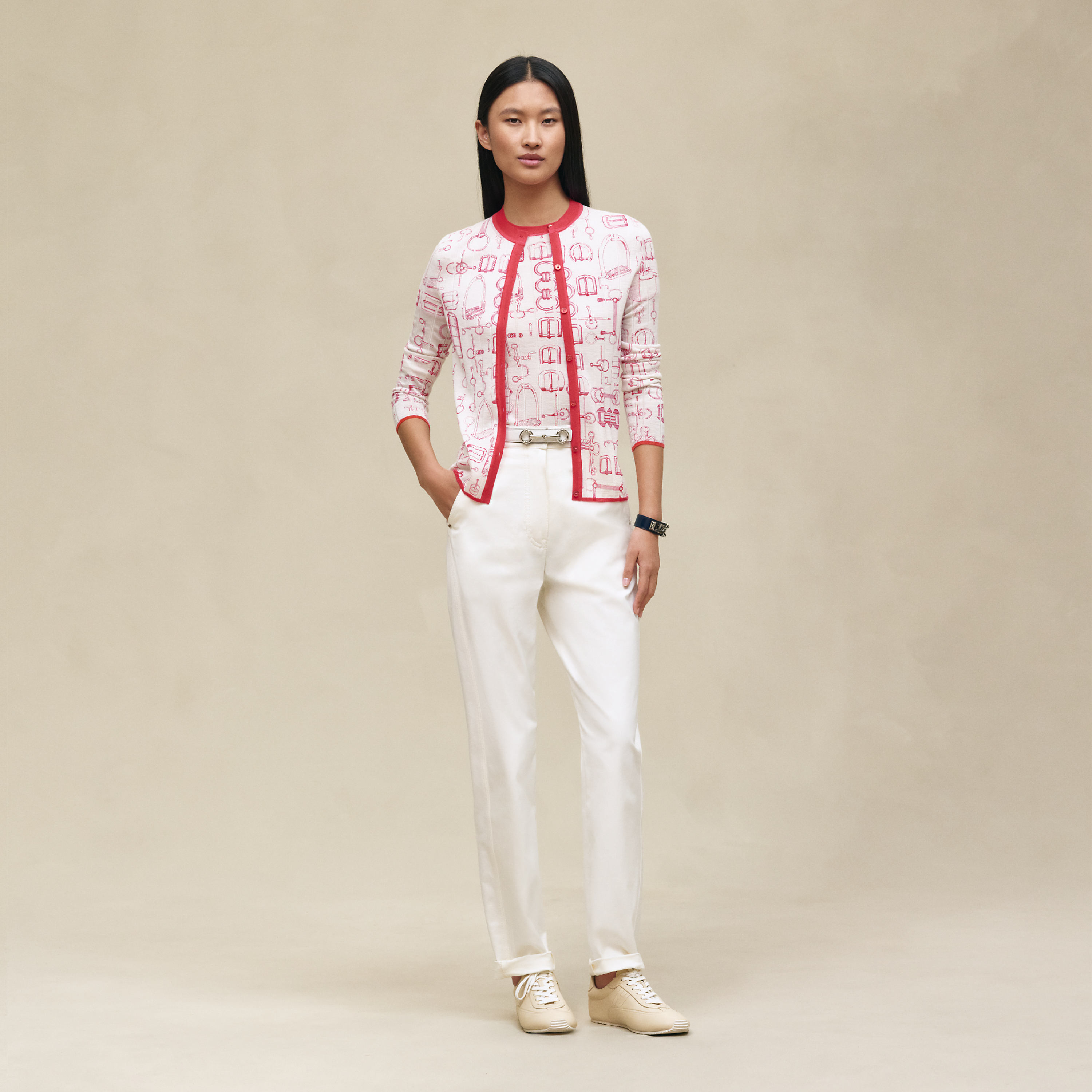 "Cahier du Colporteur" buttoned cardigan