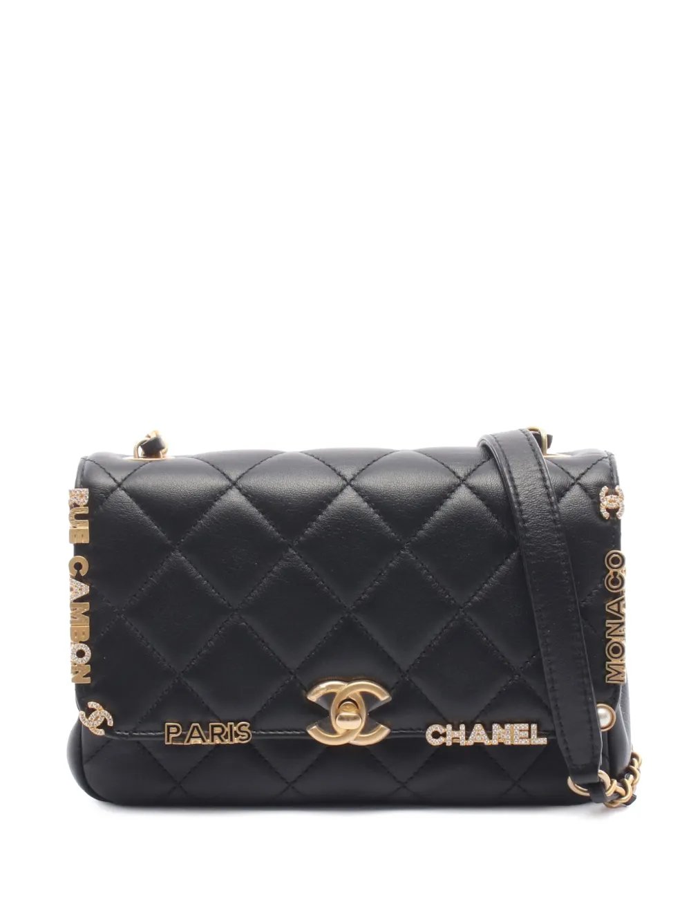2021-2026 Quilted Lambskin Paris Monaco Flap crossbody bag
