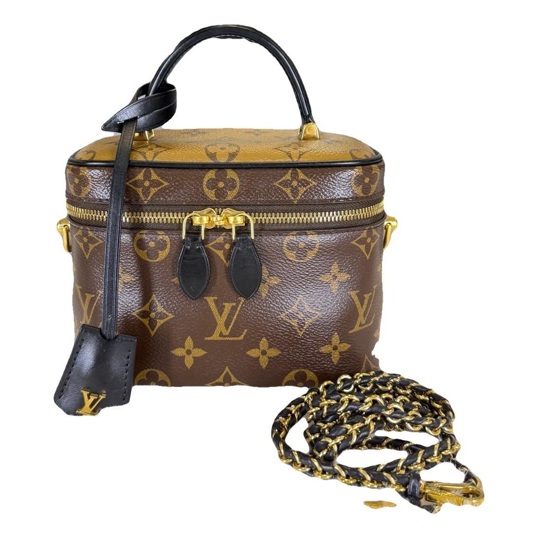 Vanity leather handbag