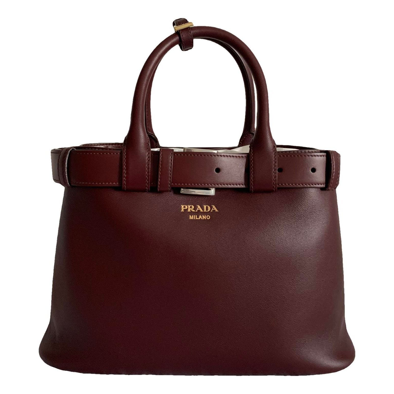 Buckle leather crossbody bag