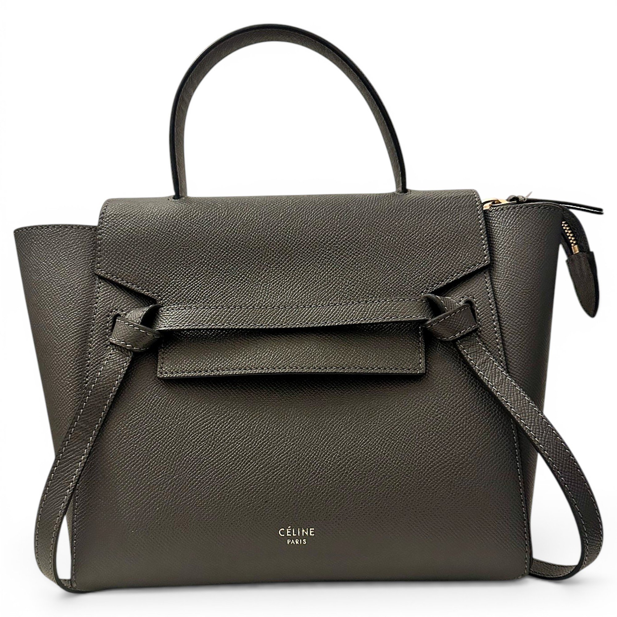 Belt leather handbag