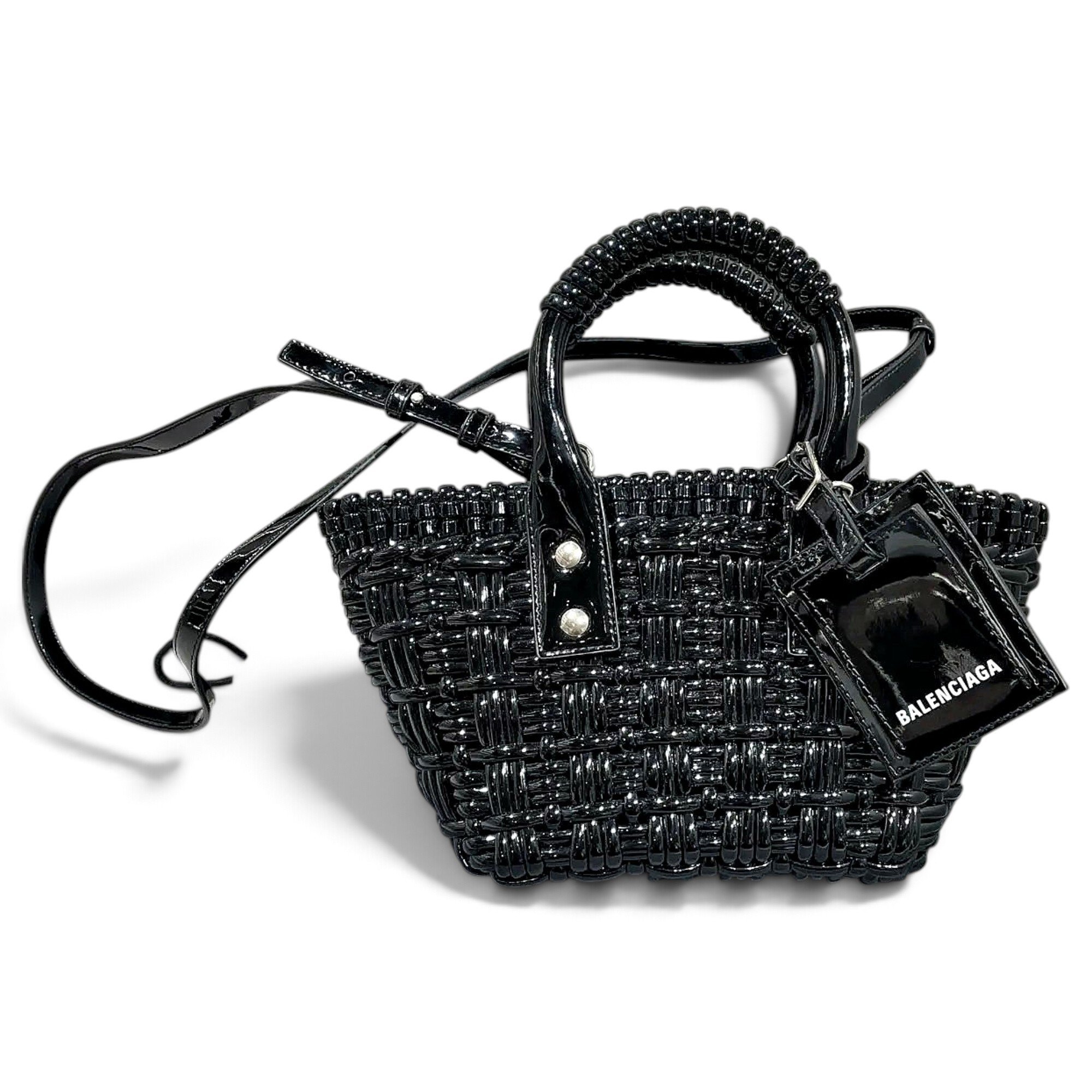 Bistro Panier patent leather crossbody bag
