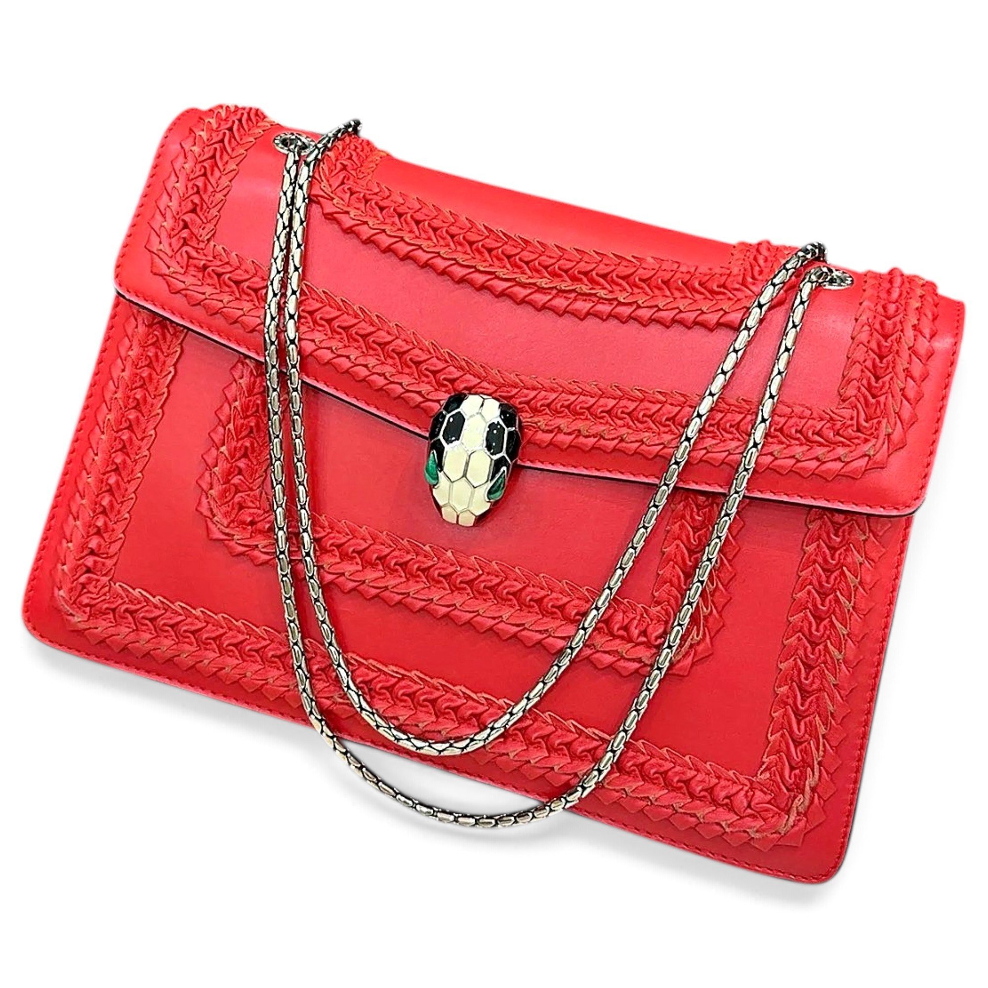Serpenti leather handbag