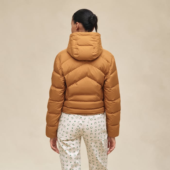 Marron Ocre Short Puffer Coat