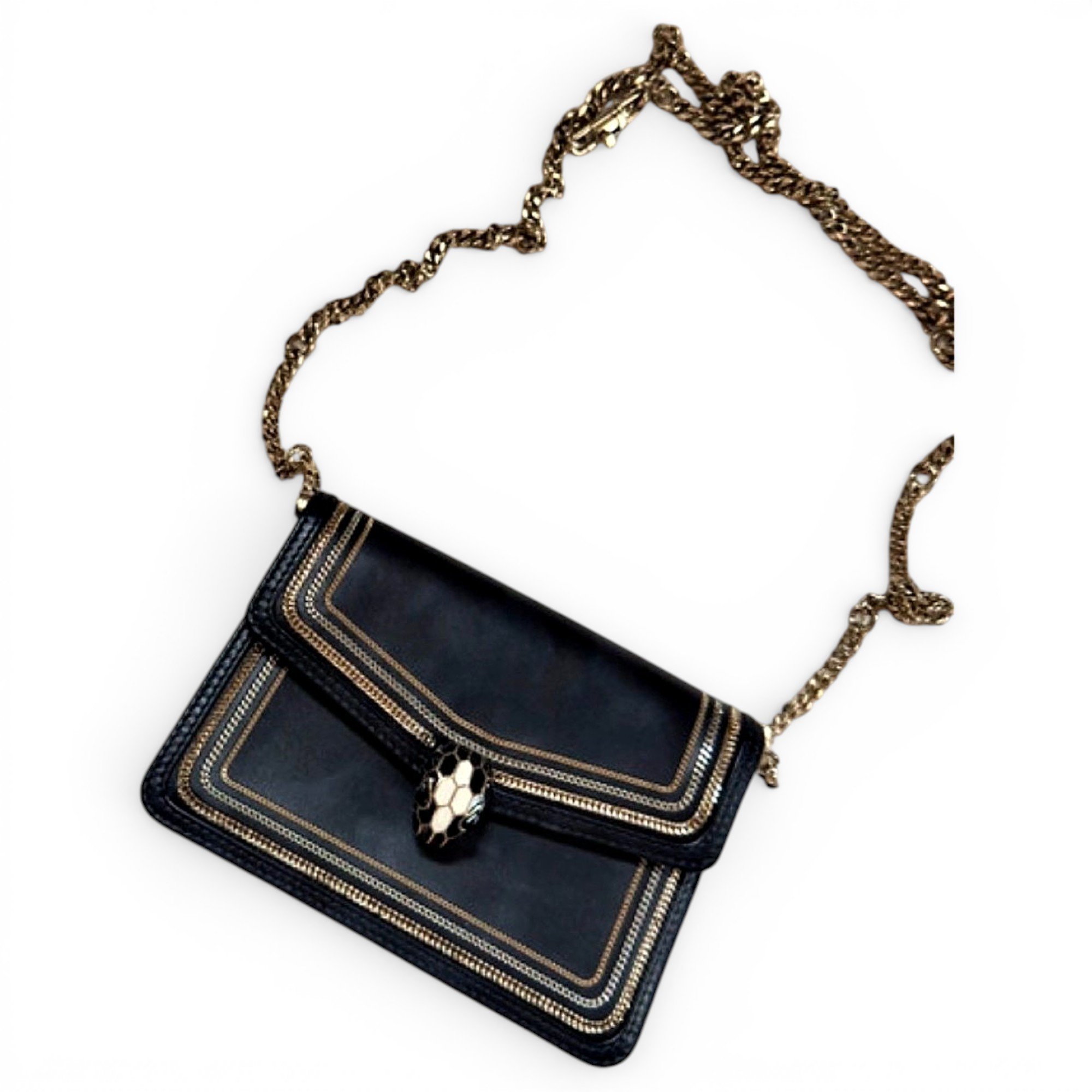 Serpenti leather handbag
