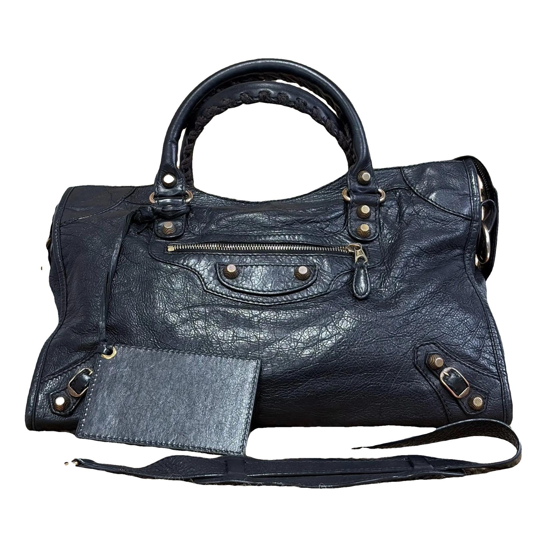 Classic Metalic leather handbag