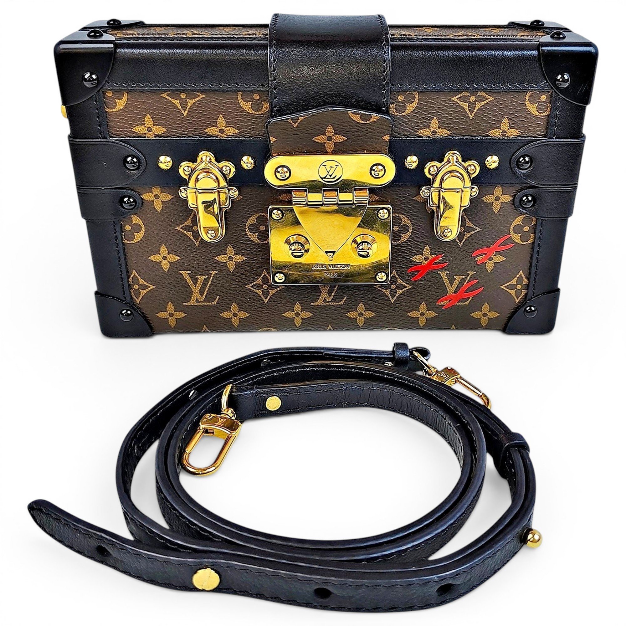 Petite Malle leather handbag