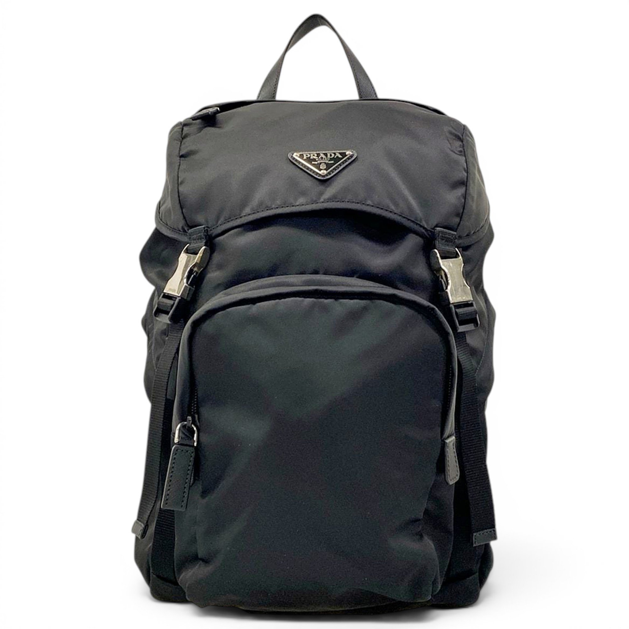 Re-Nylon leather backpack