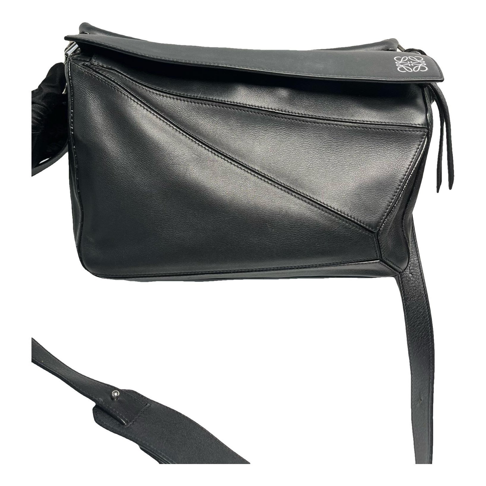 Puzzle leather handbag
