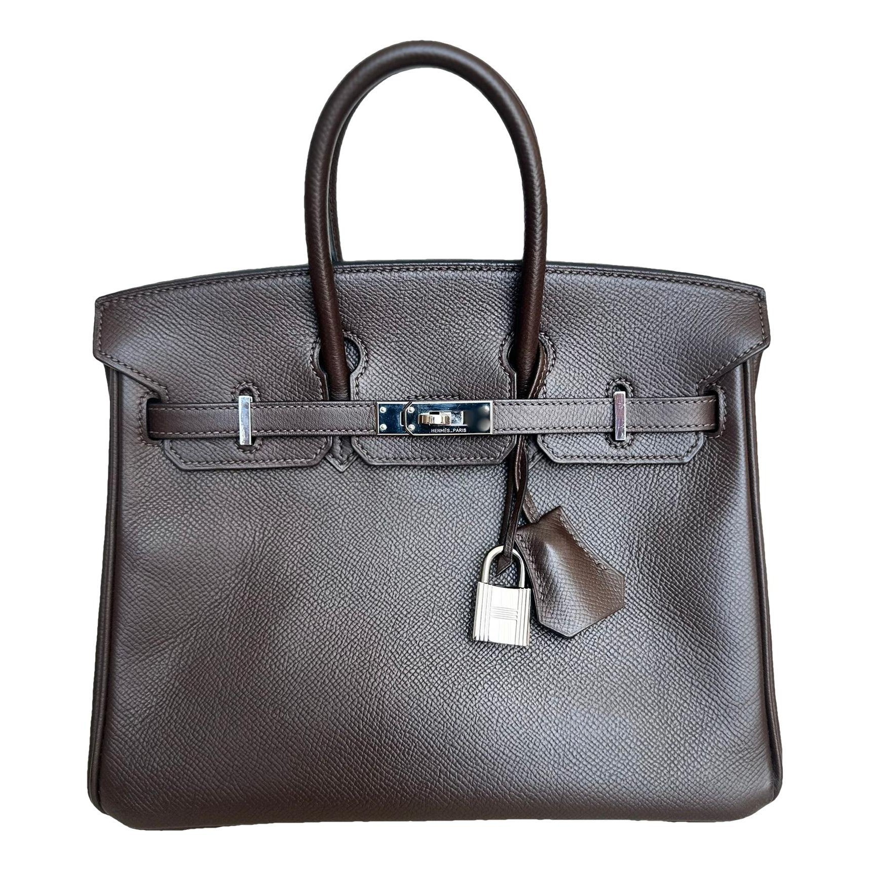 Hermes Birkin 25 Handbag Cafe Epsom Leather 2010