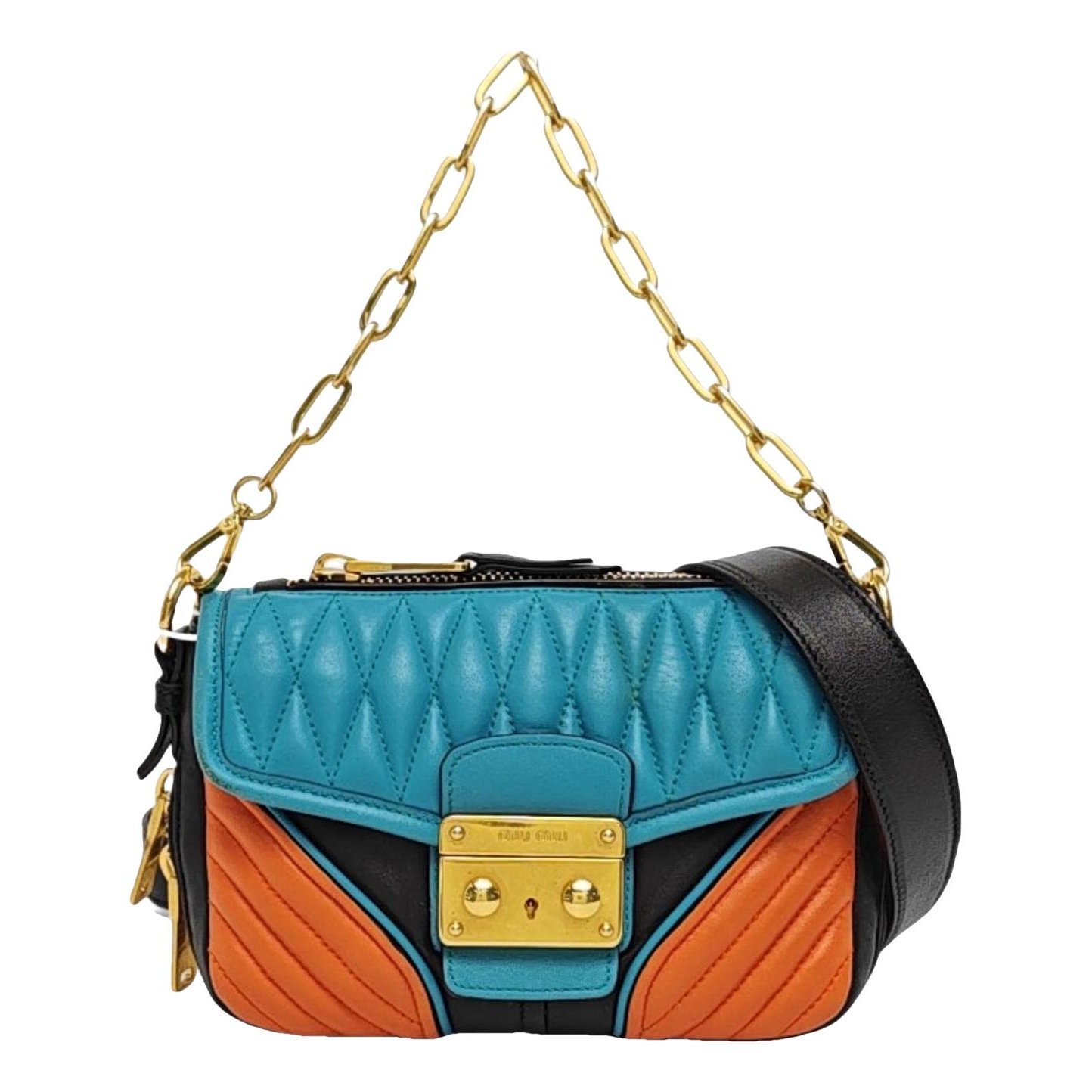 Coffer leather crossbody bag